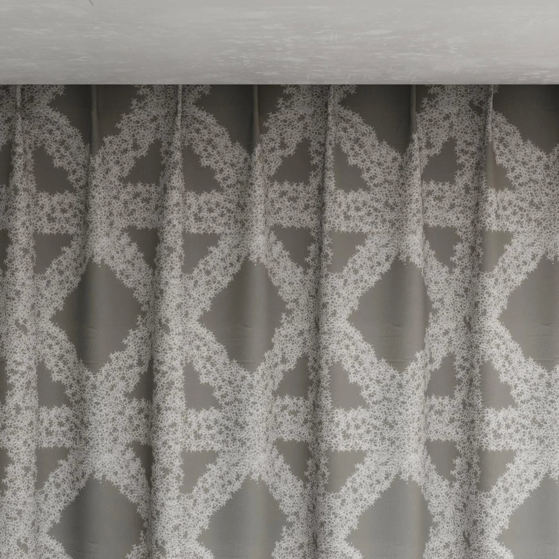 Top view of Tuku Crystal, pinch pleat