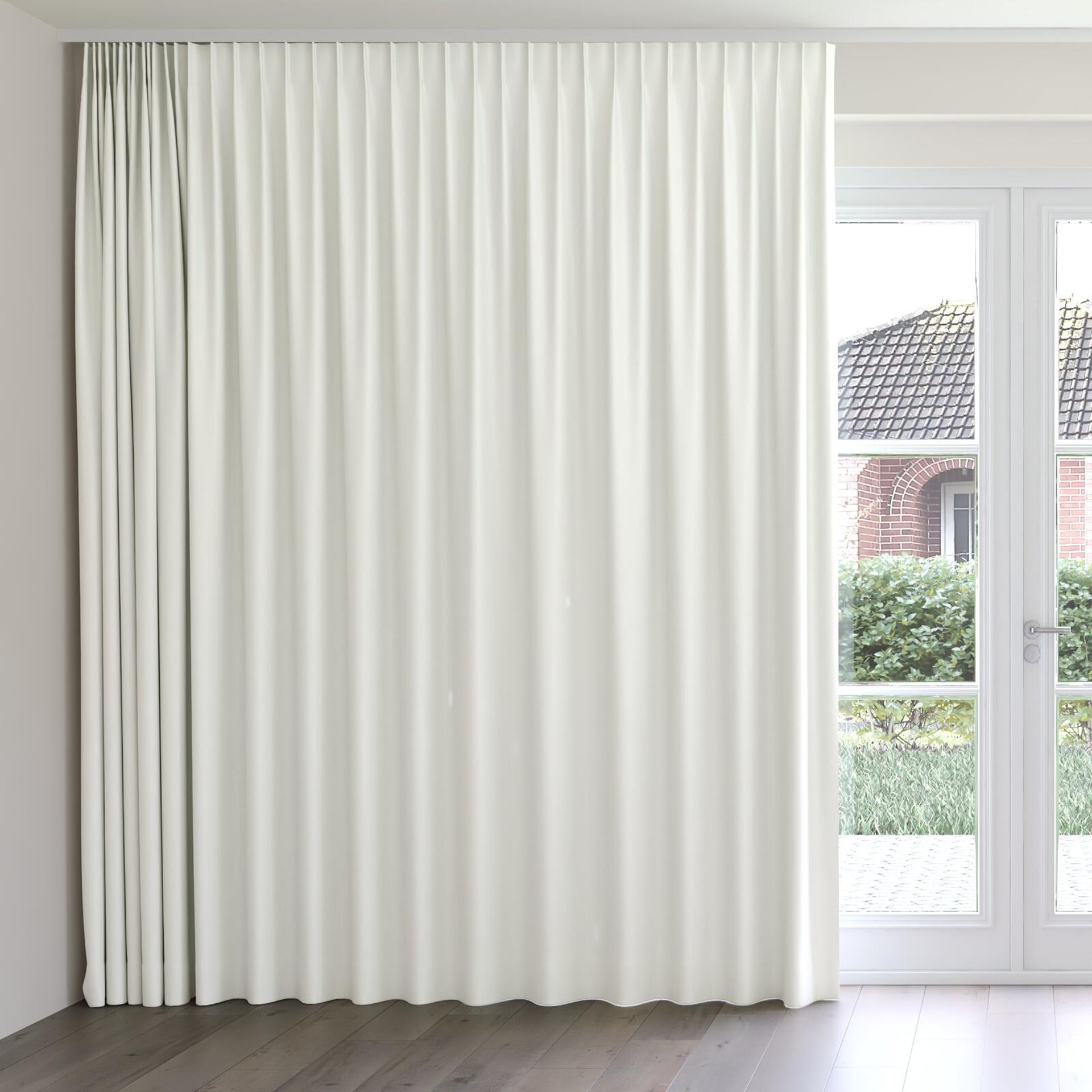 Front view of Naturama Pristine, on curtain rail