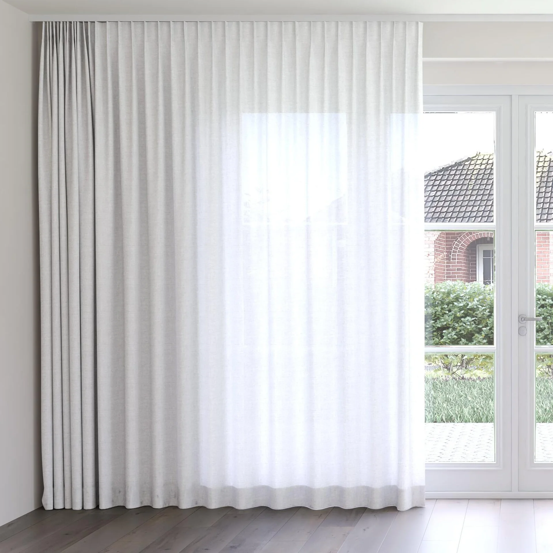 Front view of Envoy 2 Cloud 320cm, on curtain rail