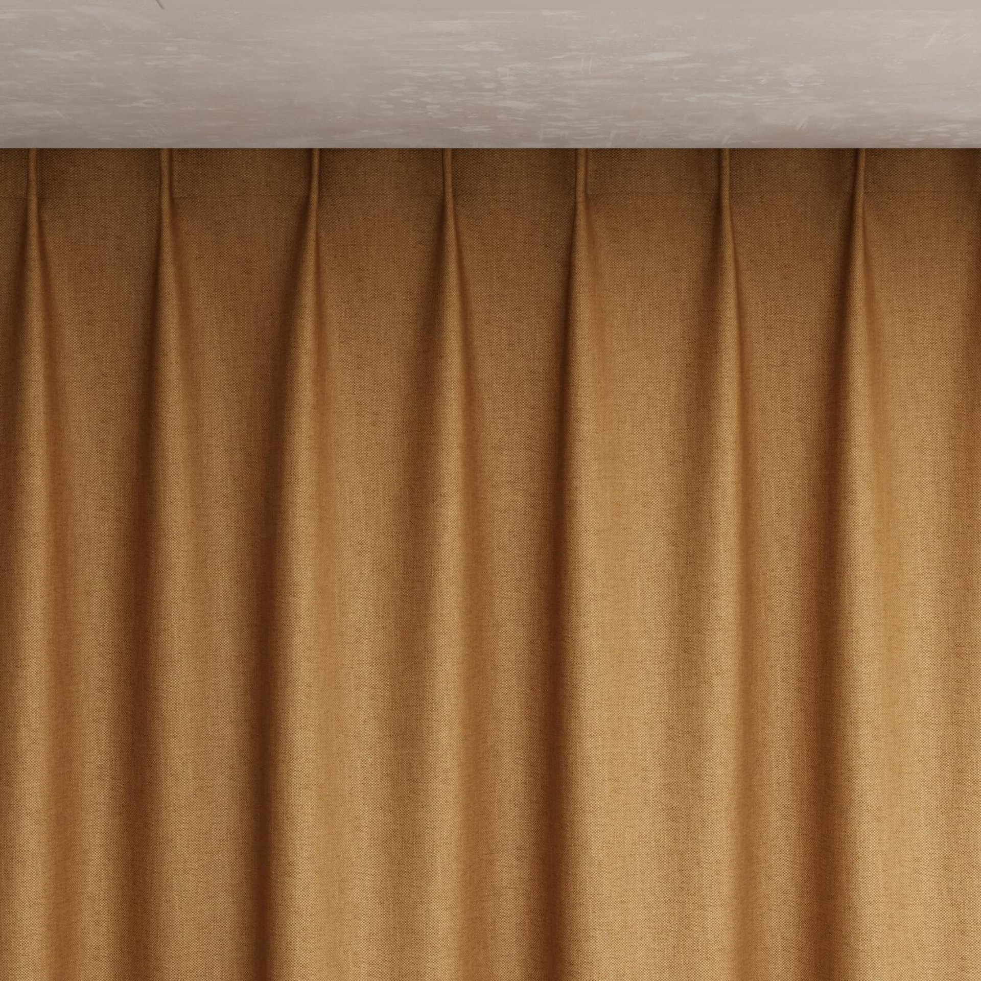 Top view of Bronco Cinnamon, pinch pleat