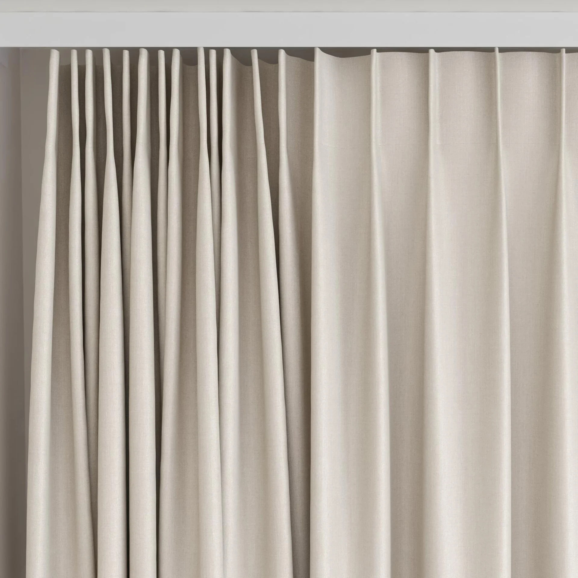 Top view of Kidglove Antique, on curtain rail
