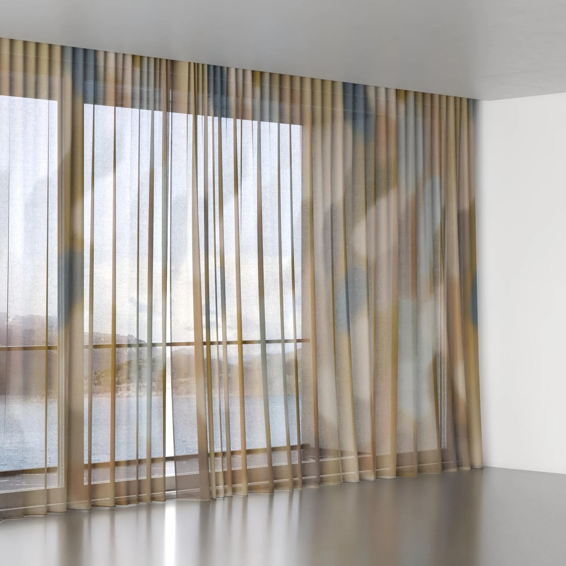 Full view of Ronde Celestial, wave pleat