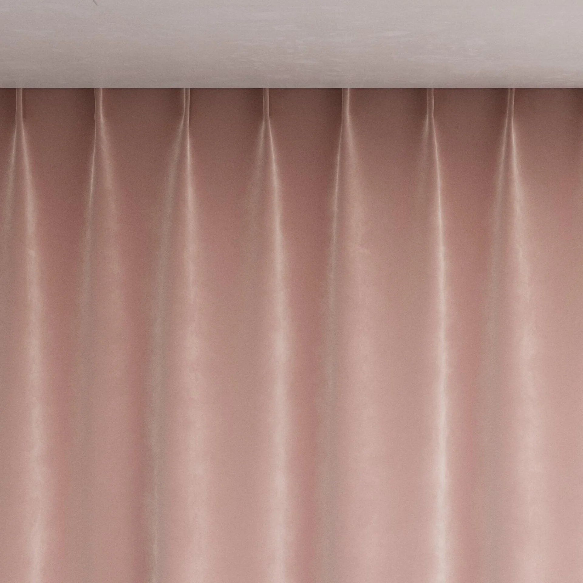 Top view of Lux Velvet Clover 8505, pinch pleat