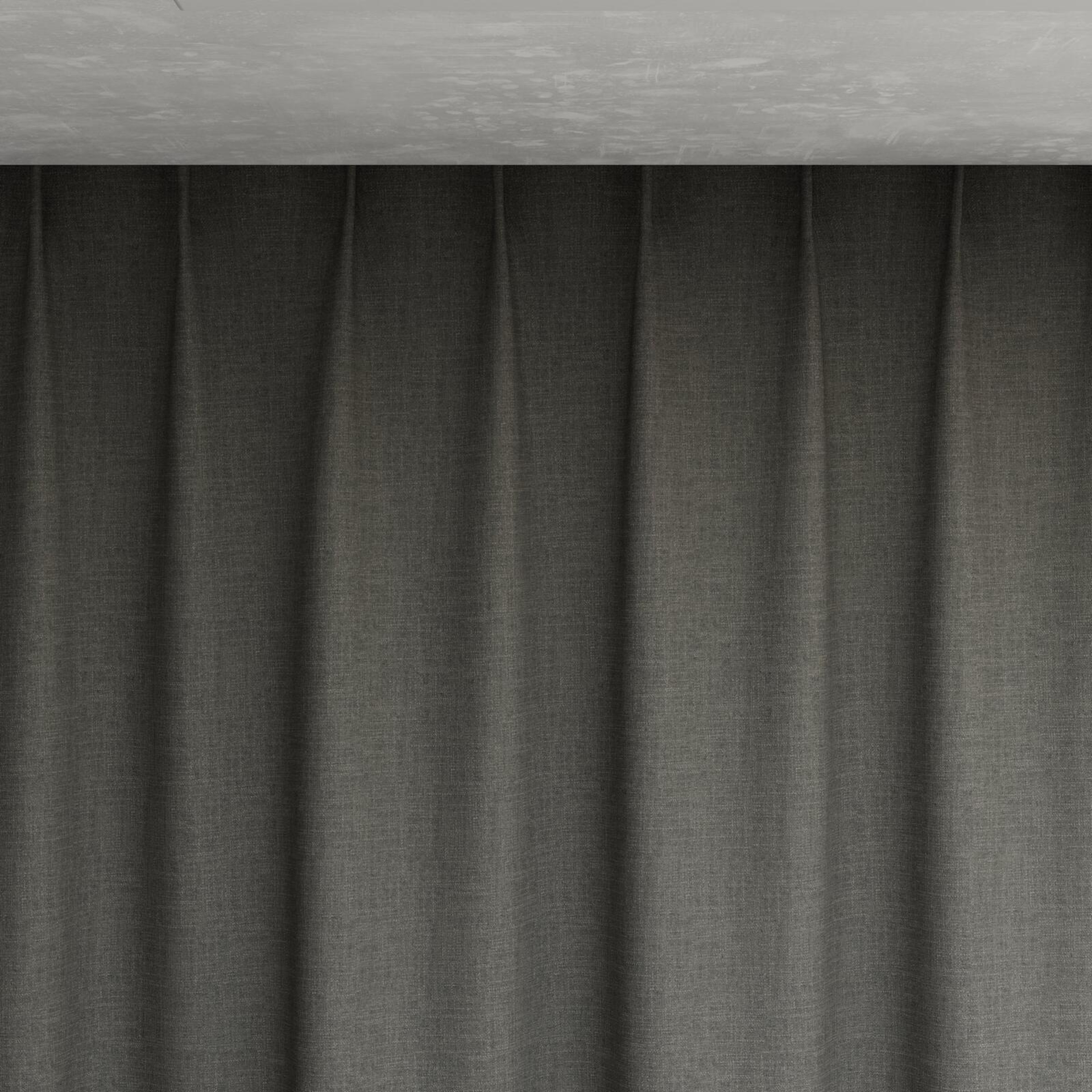 Top view of Mauritius Pewter, pinch pleat