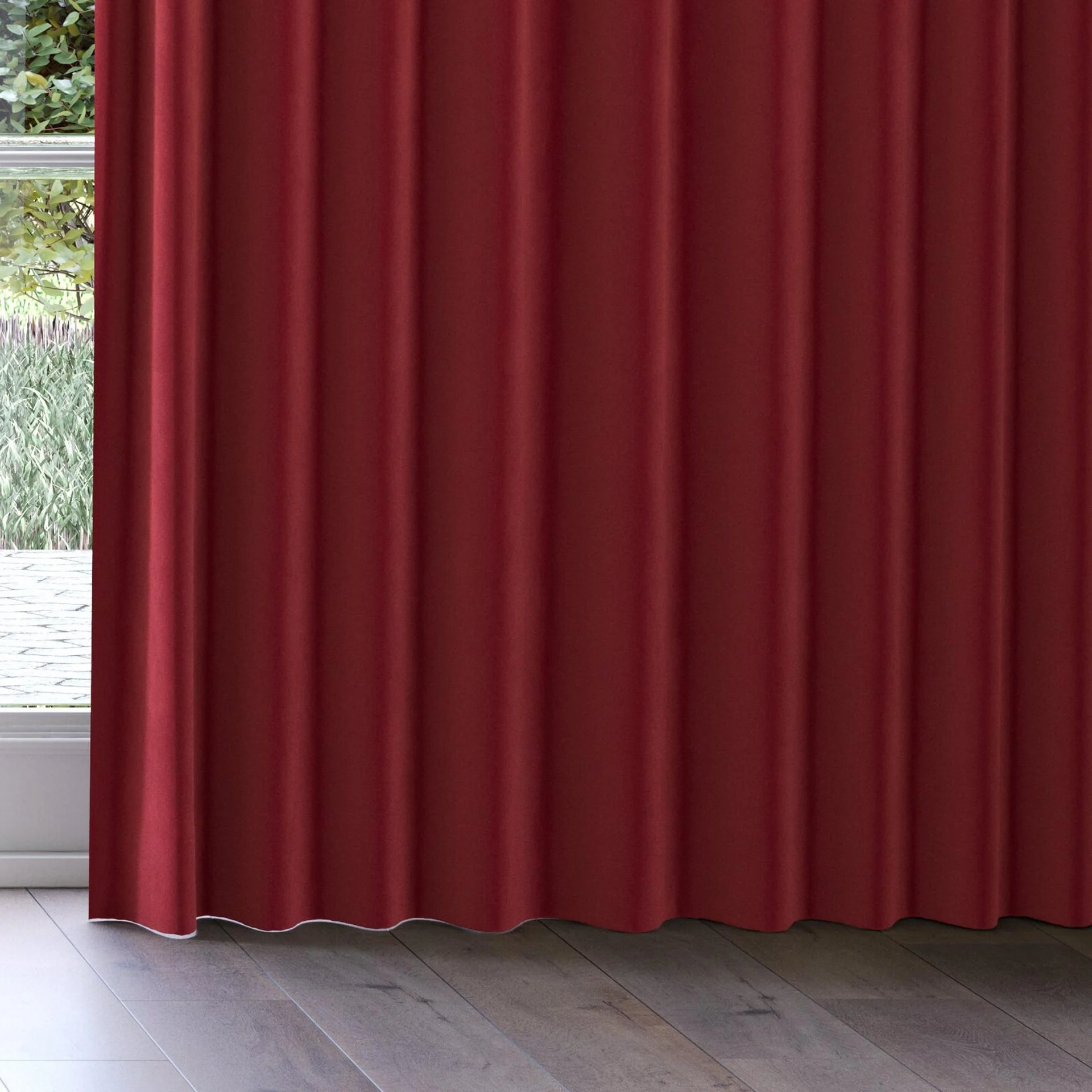 Bottom view of Vienna Bouquet, on curtain rail