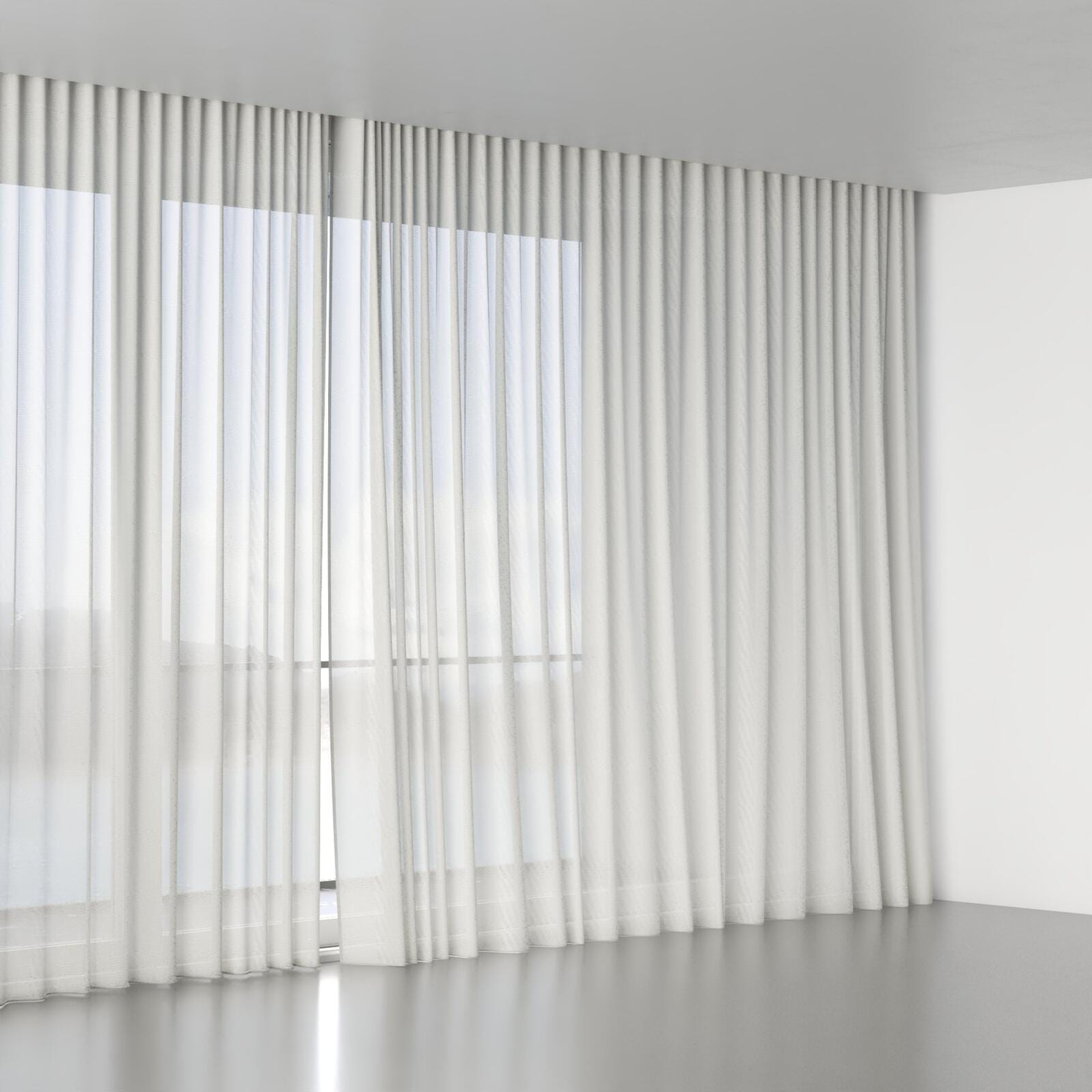 Full view of Rava Ivory, wave pleat