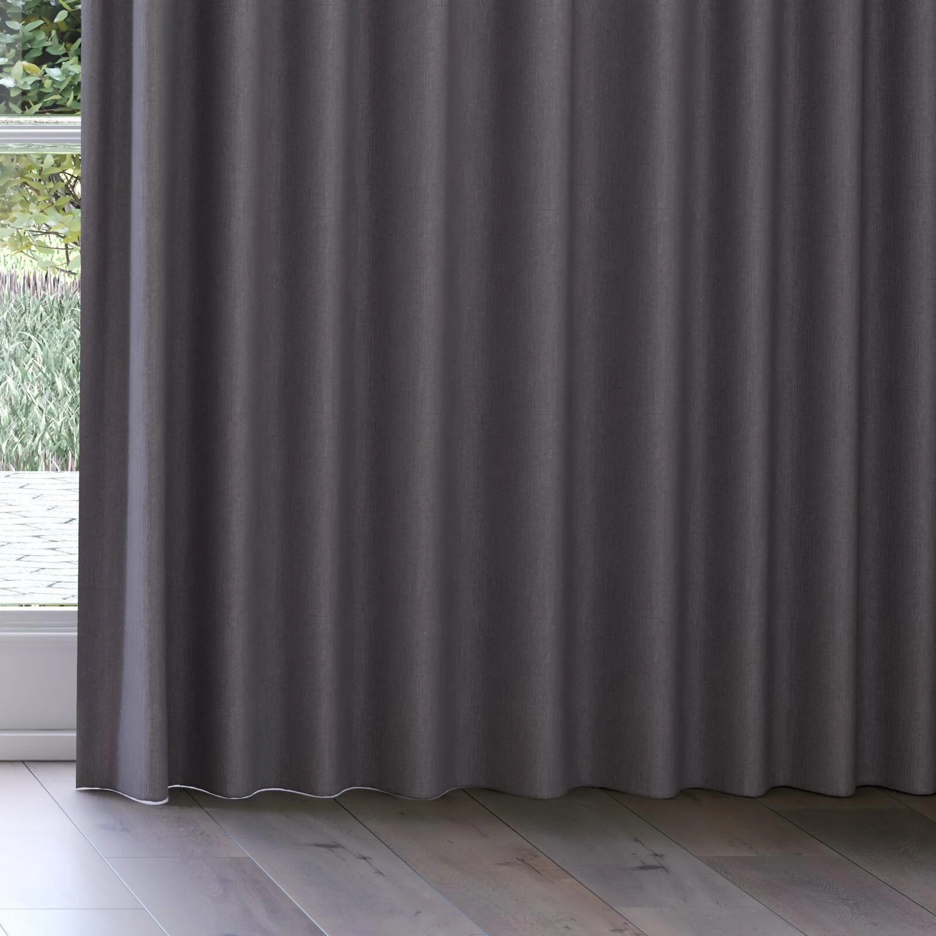 Bottom view of Northstar Dust, on curtain rail
