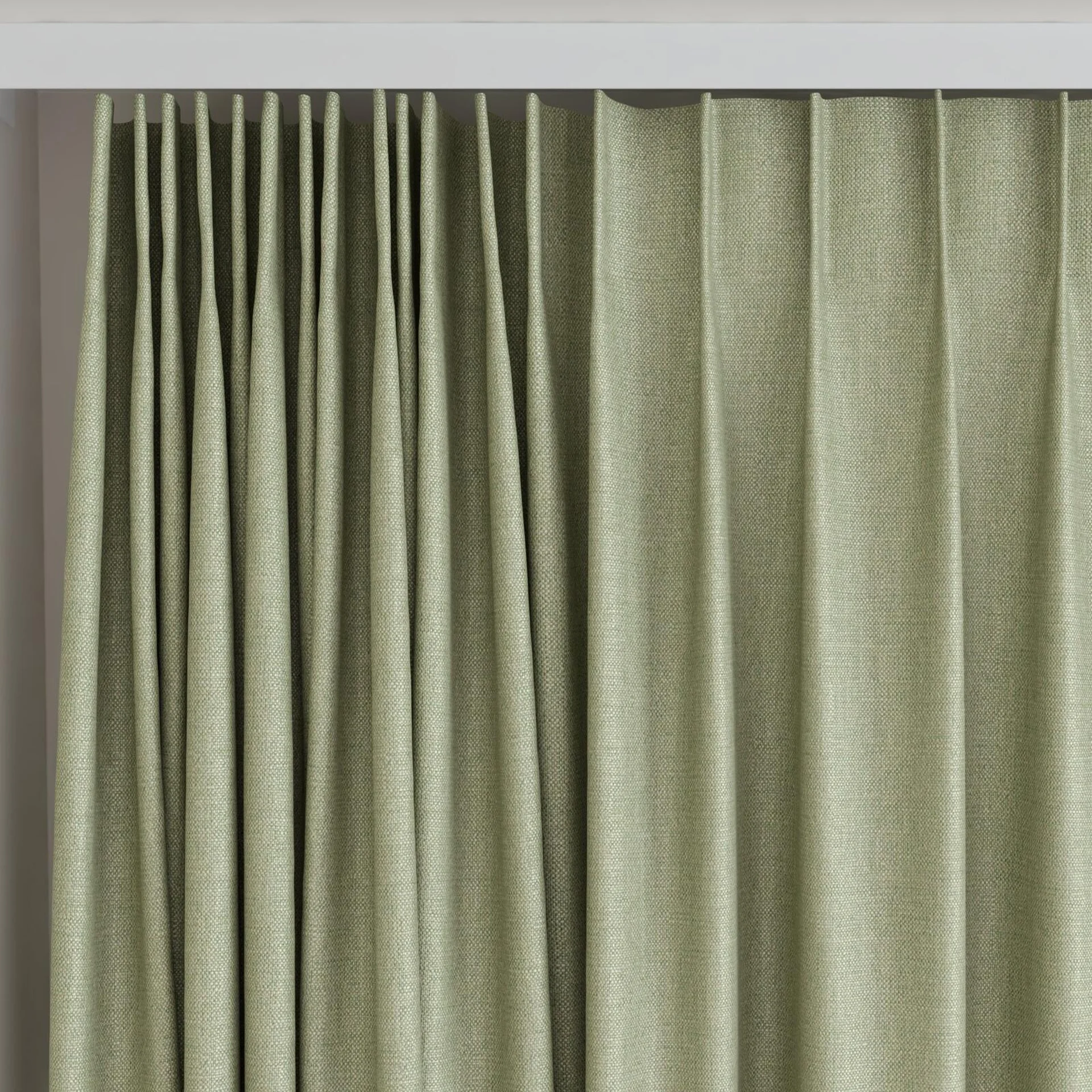 Top view of Gent Bottle, on curtain rail