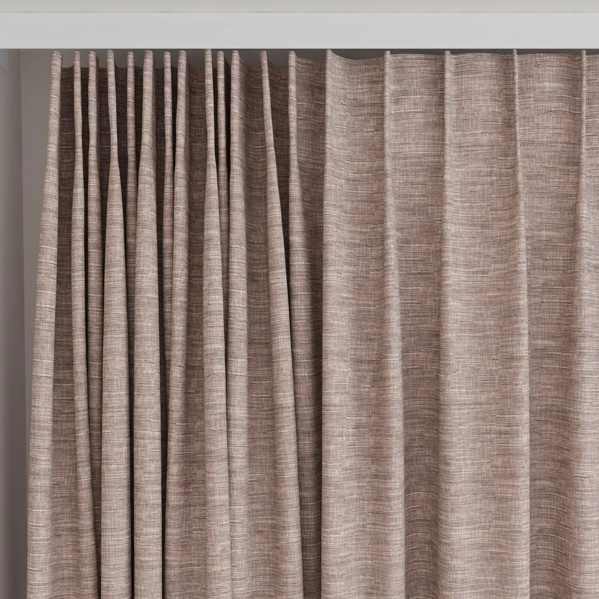 Top view of Venus Quartz, on curtain rail