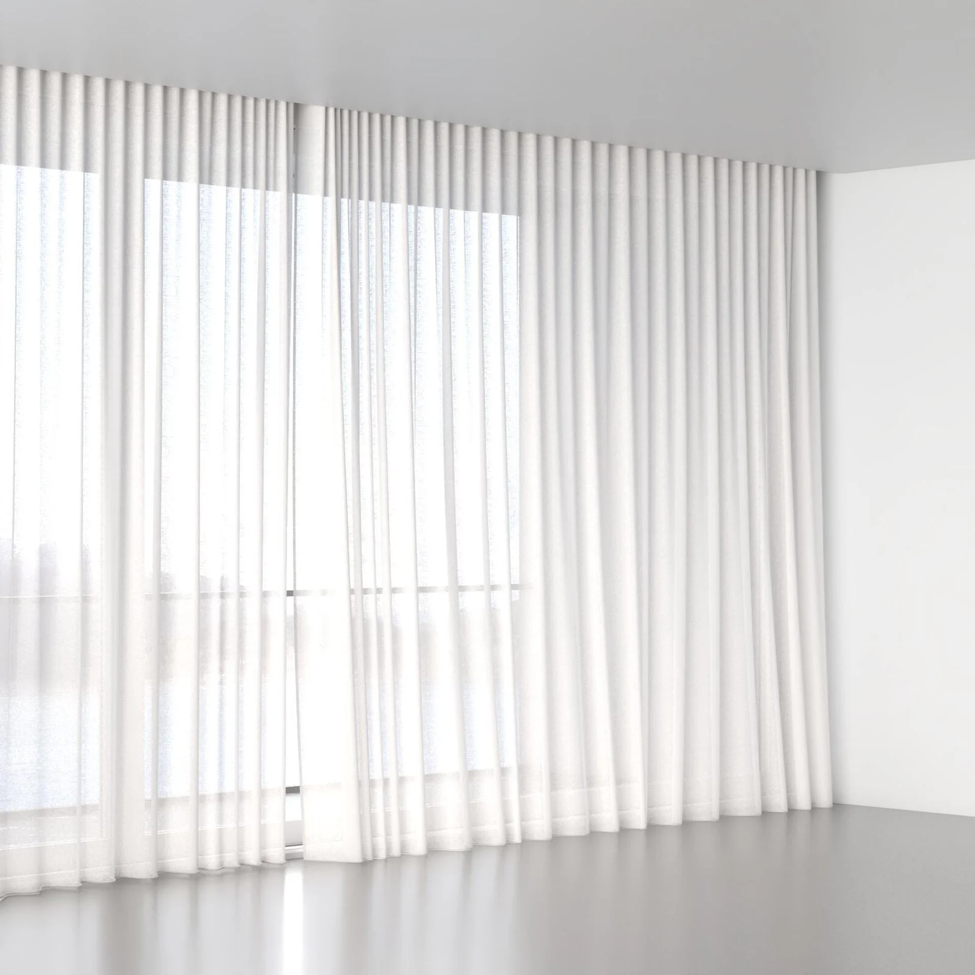Full view of Shoji Blush, wave pleat