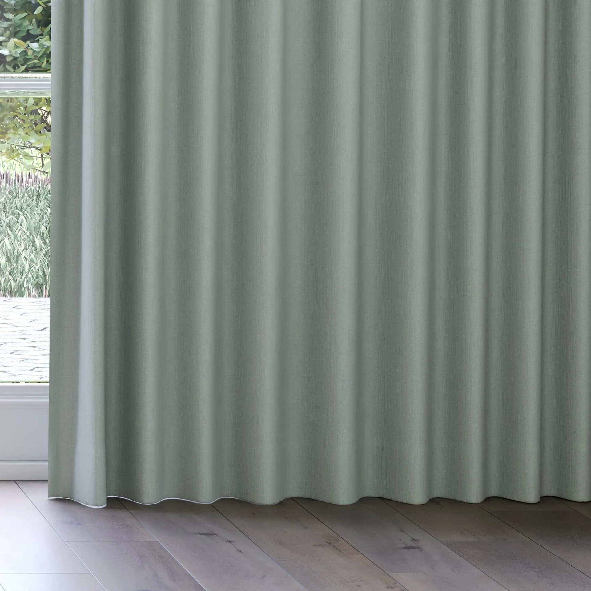 Bottom view of Northstar Jade, on curtain rail