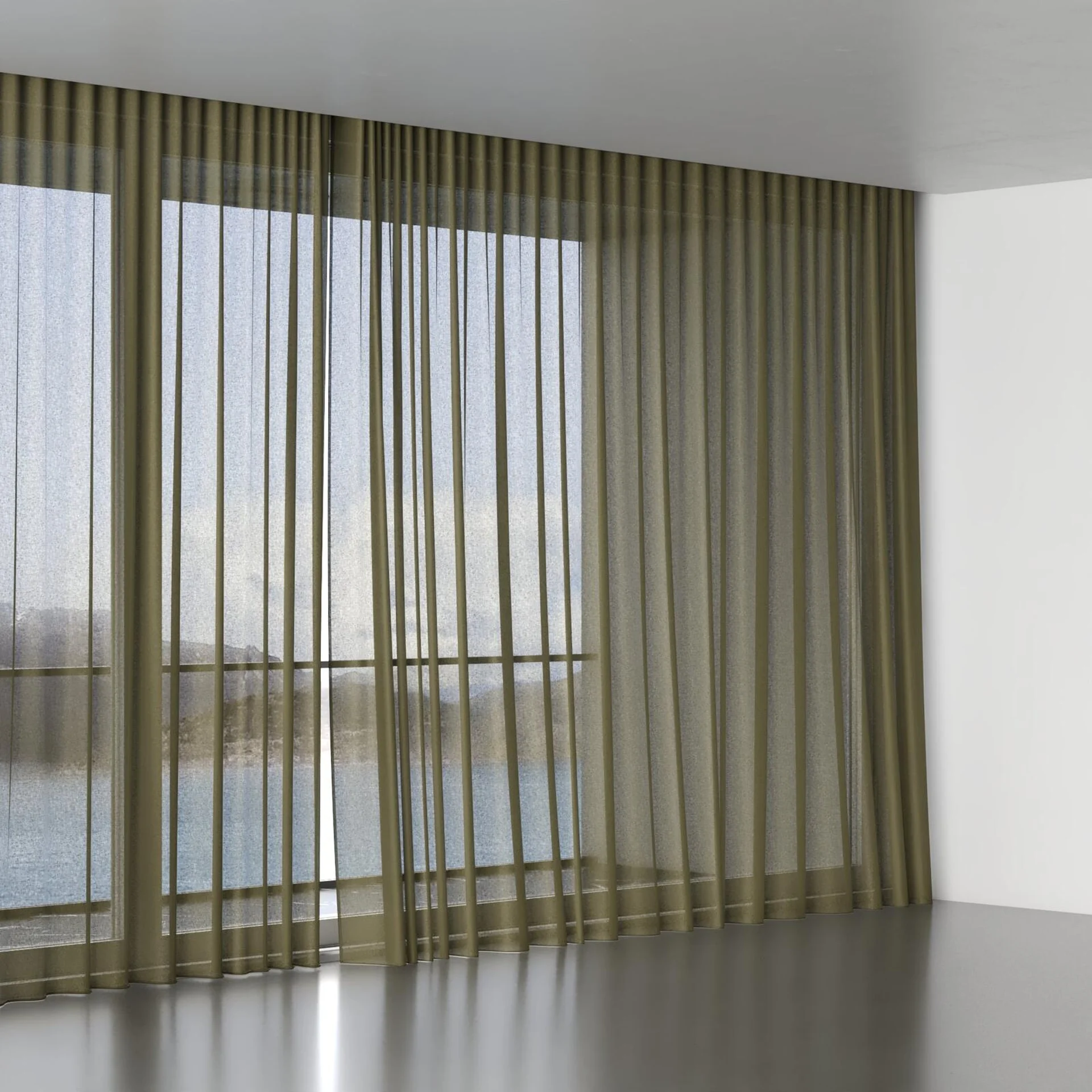 Full view of Kanji Moss, wave pleat