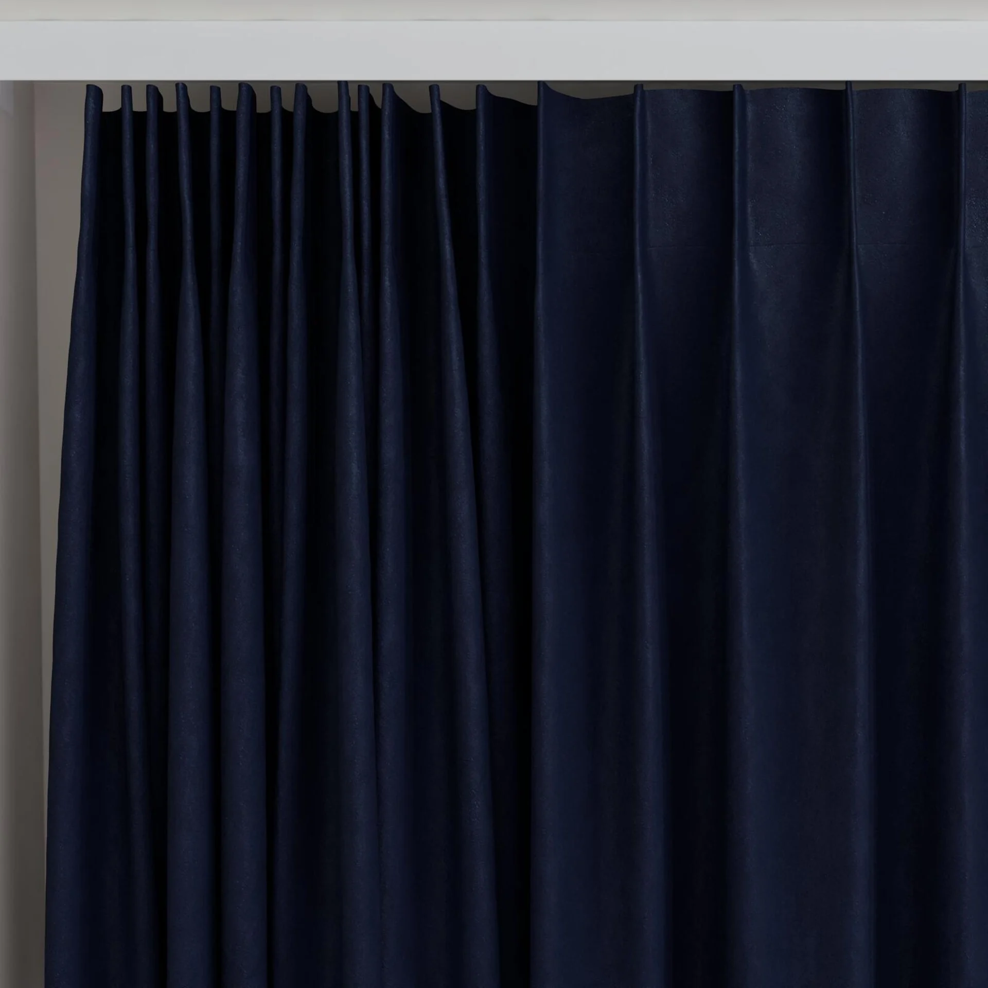 Top view of Lech Navy, on curtain rail