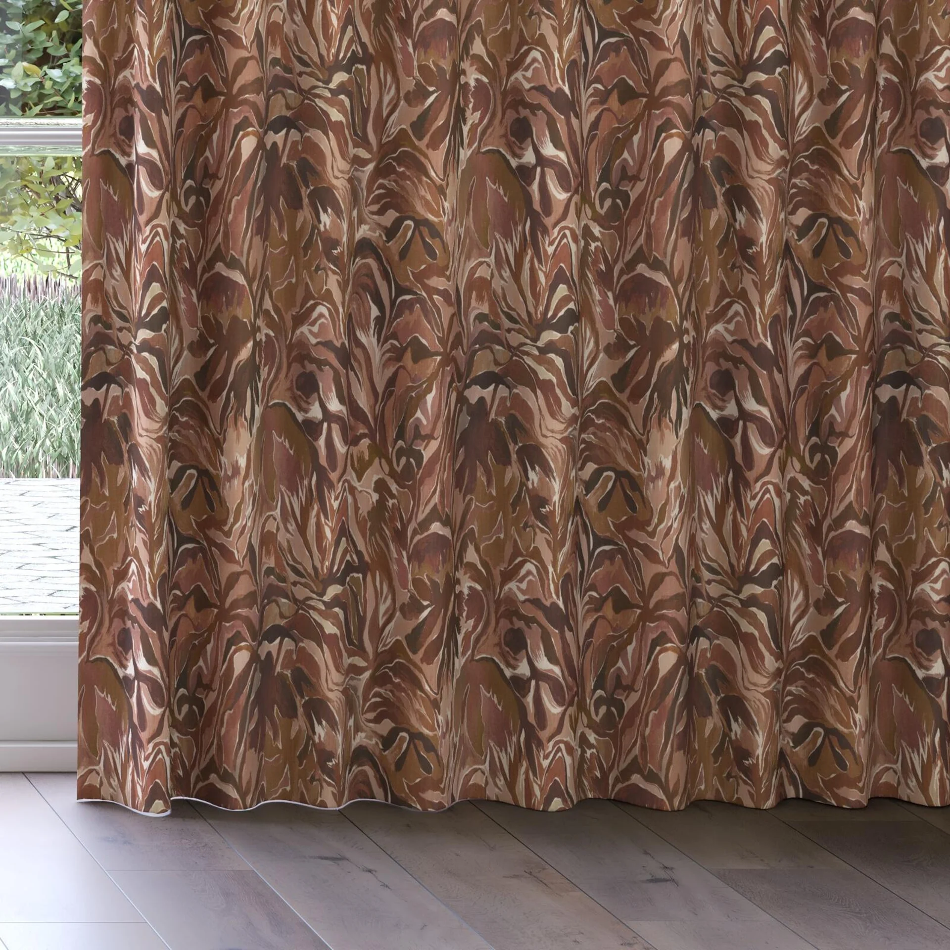 Bottom view of Grande Terre Tamarind, on curtain rail