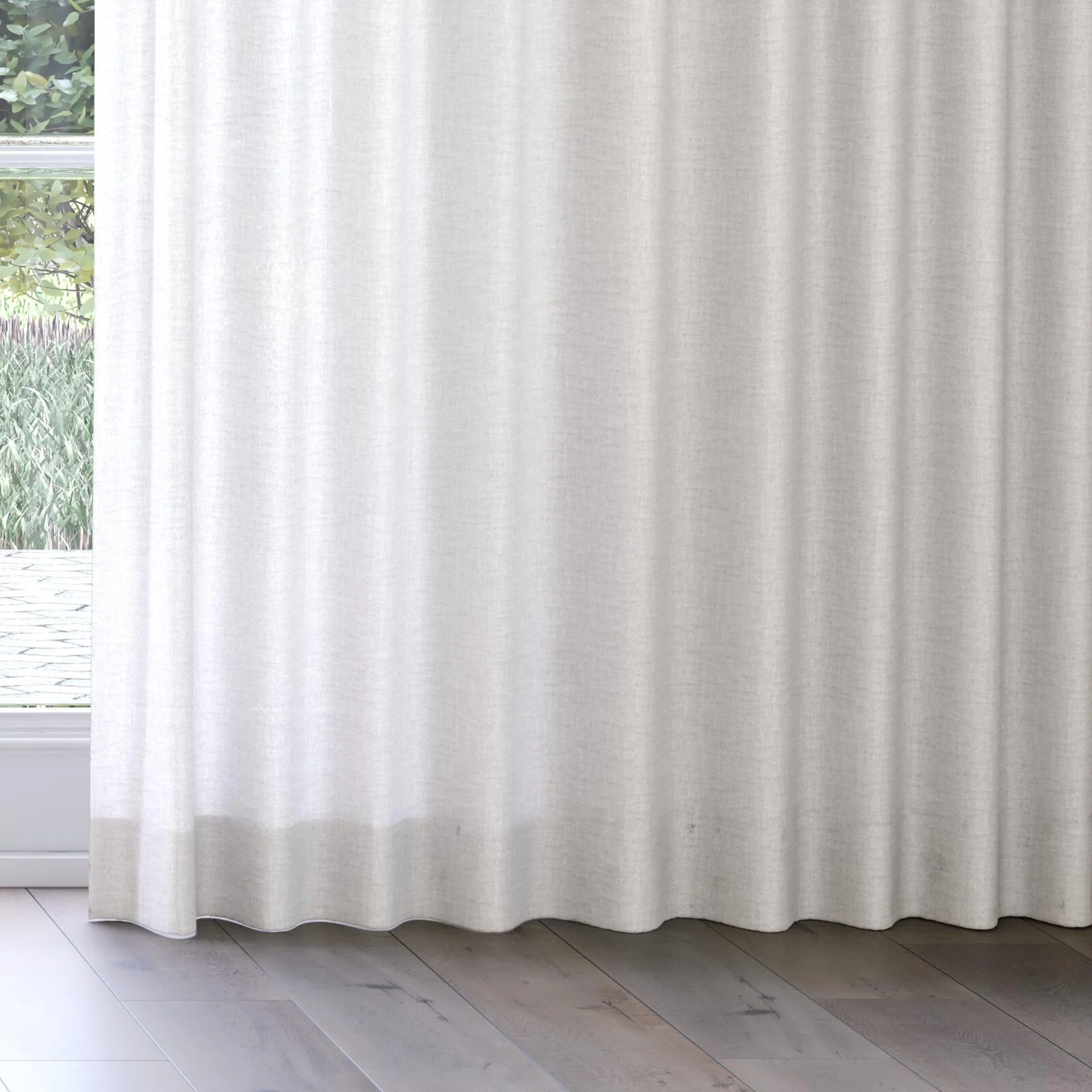 Bottom view of Motion Sand, on curtain rail
