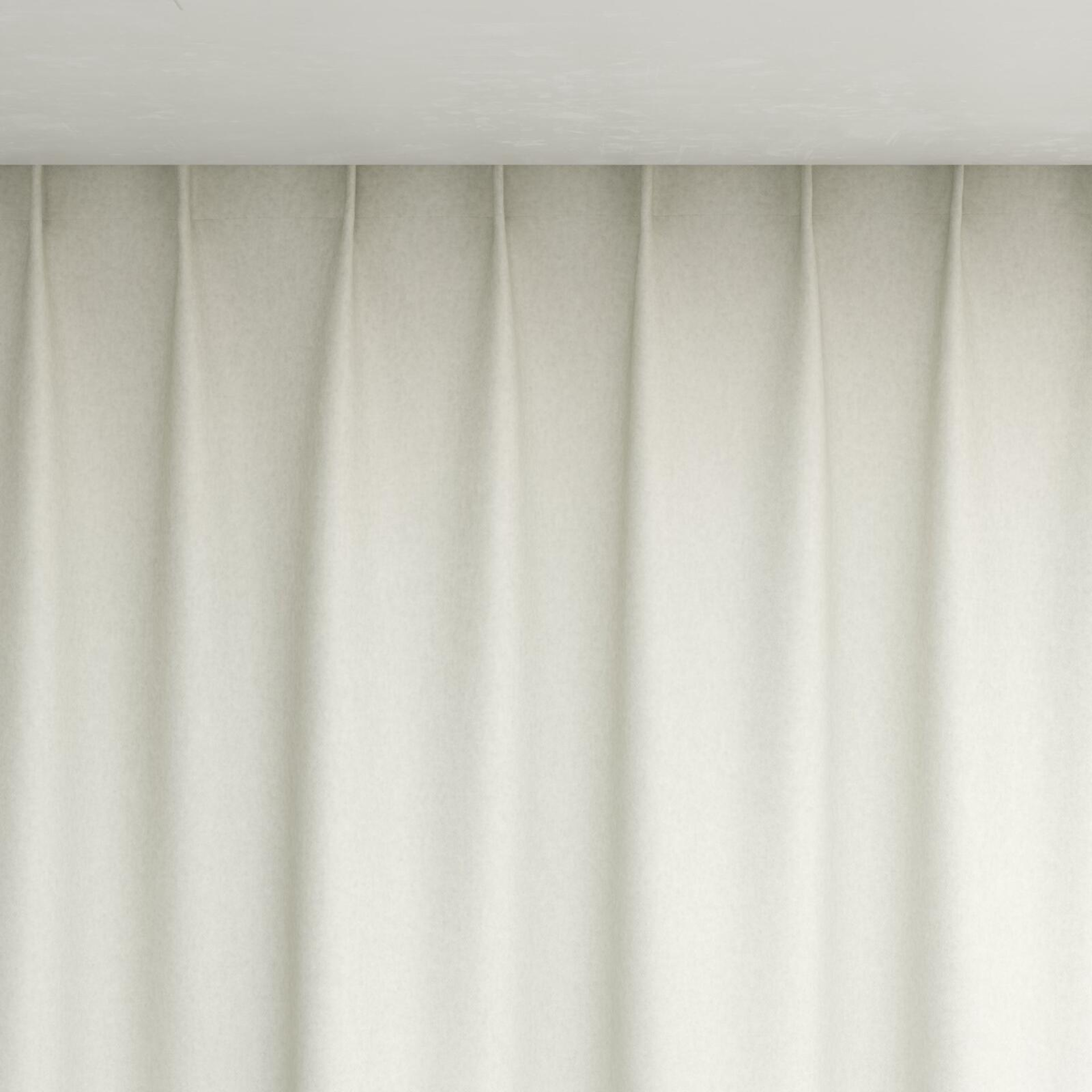 Top view of Woolly/Woolen Cream, pinch pleat