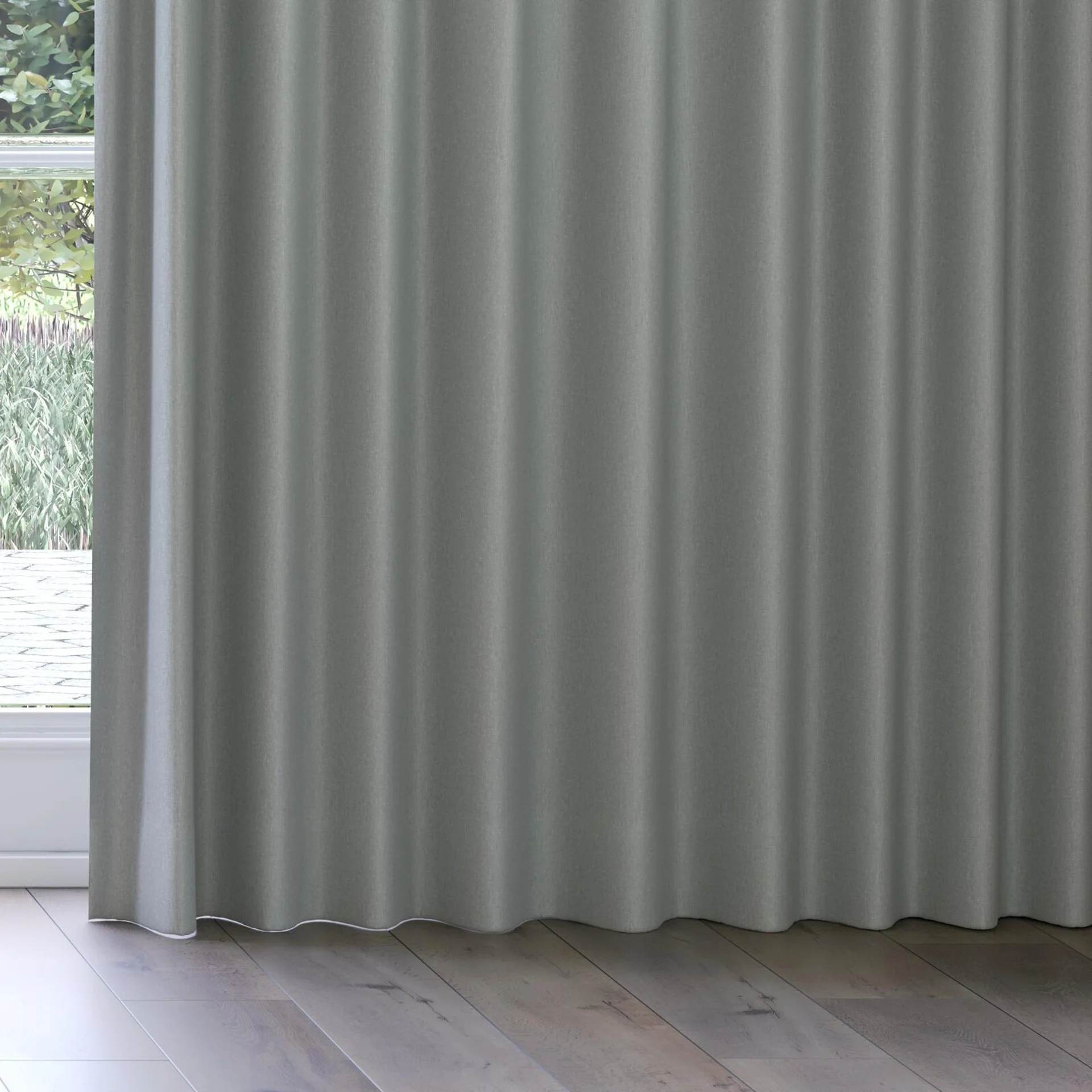 Bottom view of Infinite Sage, on curtain rail