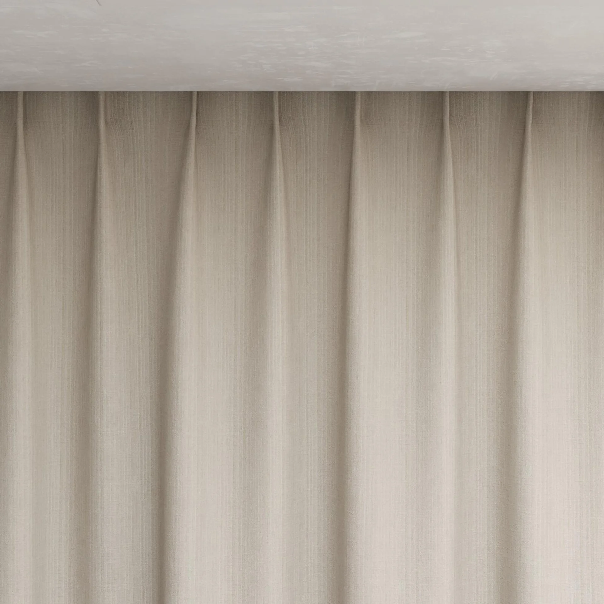 Top view of Stripia Sand, pinch pleat