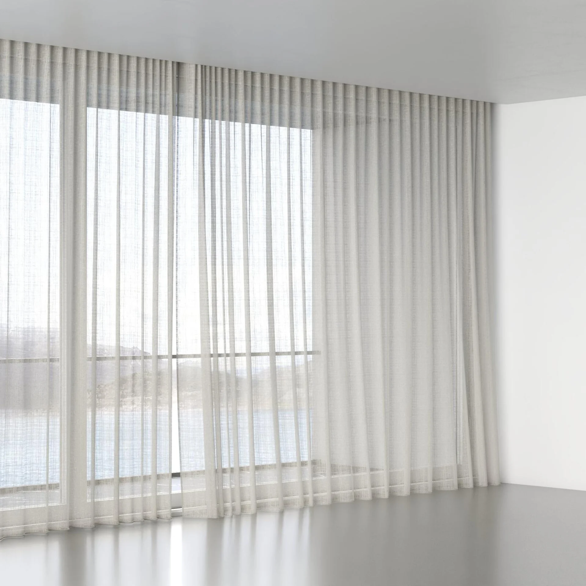 Full view of Scandinese Linen, wave pleat