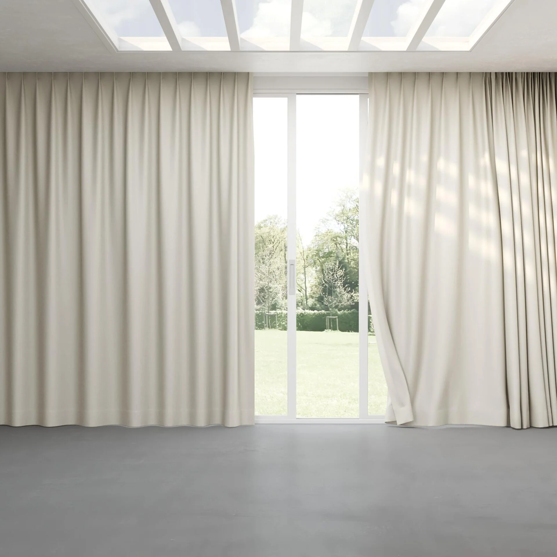 Full view of Infinite Rice Paper, pinch pleat