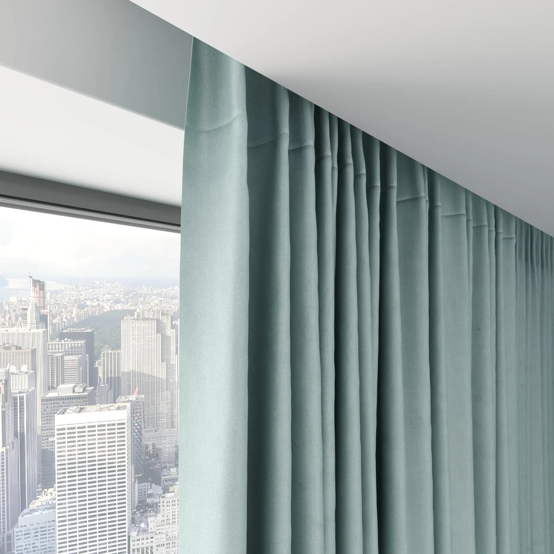 Top view of Warlock Aqua, on hidden rail