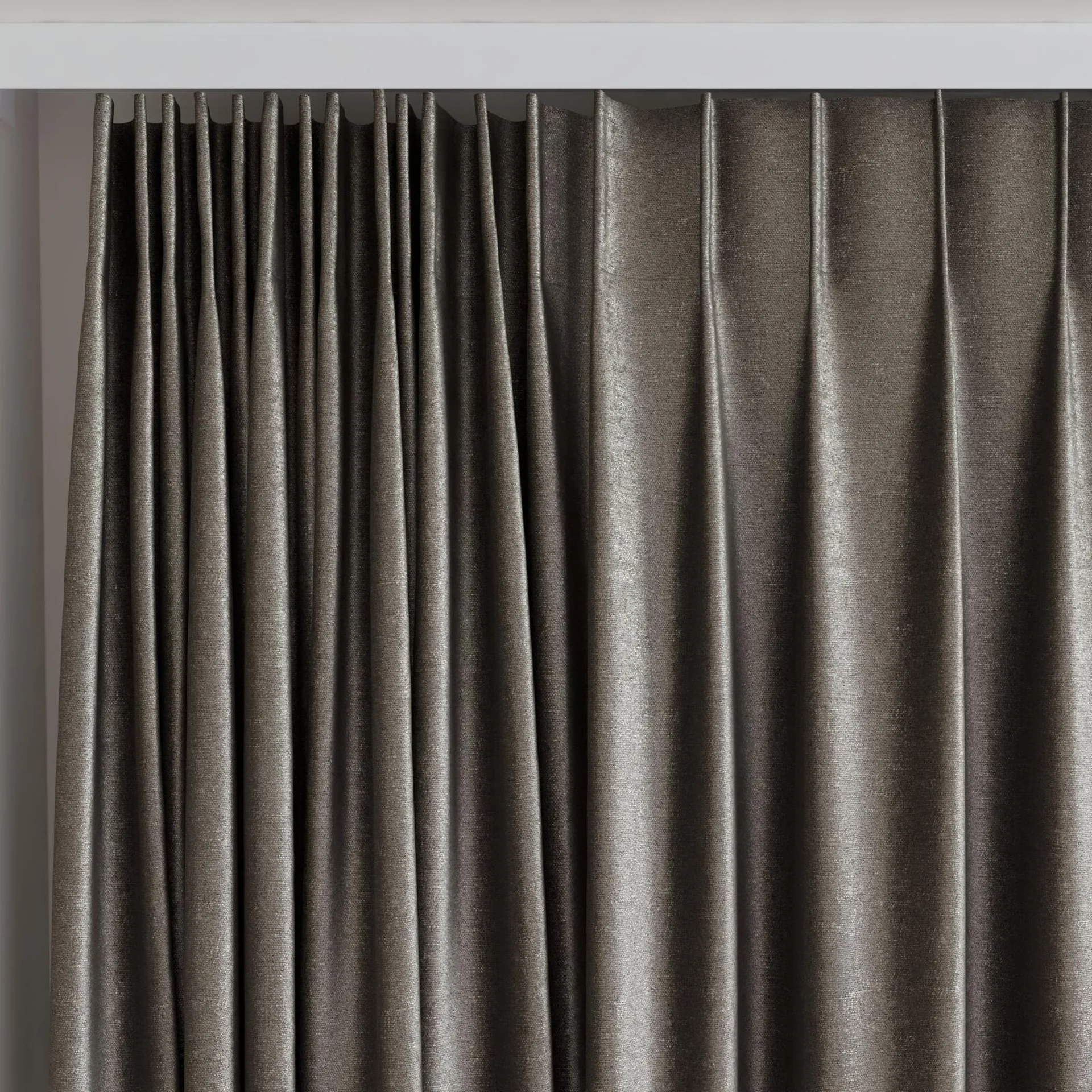 Top view of Recharge Brownie, on curtain rail