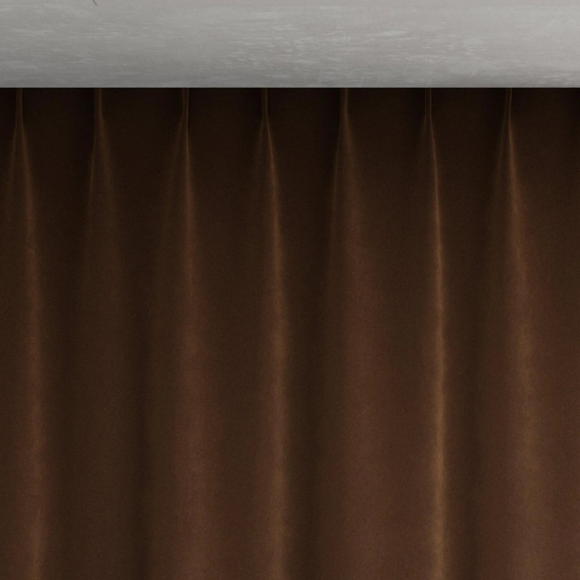 Top view of Lux Velvet Cocoa 8409, pinch pleat