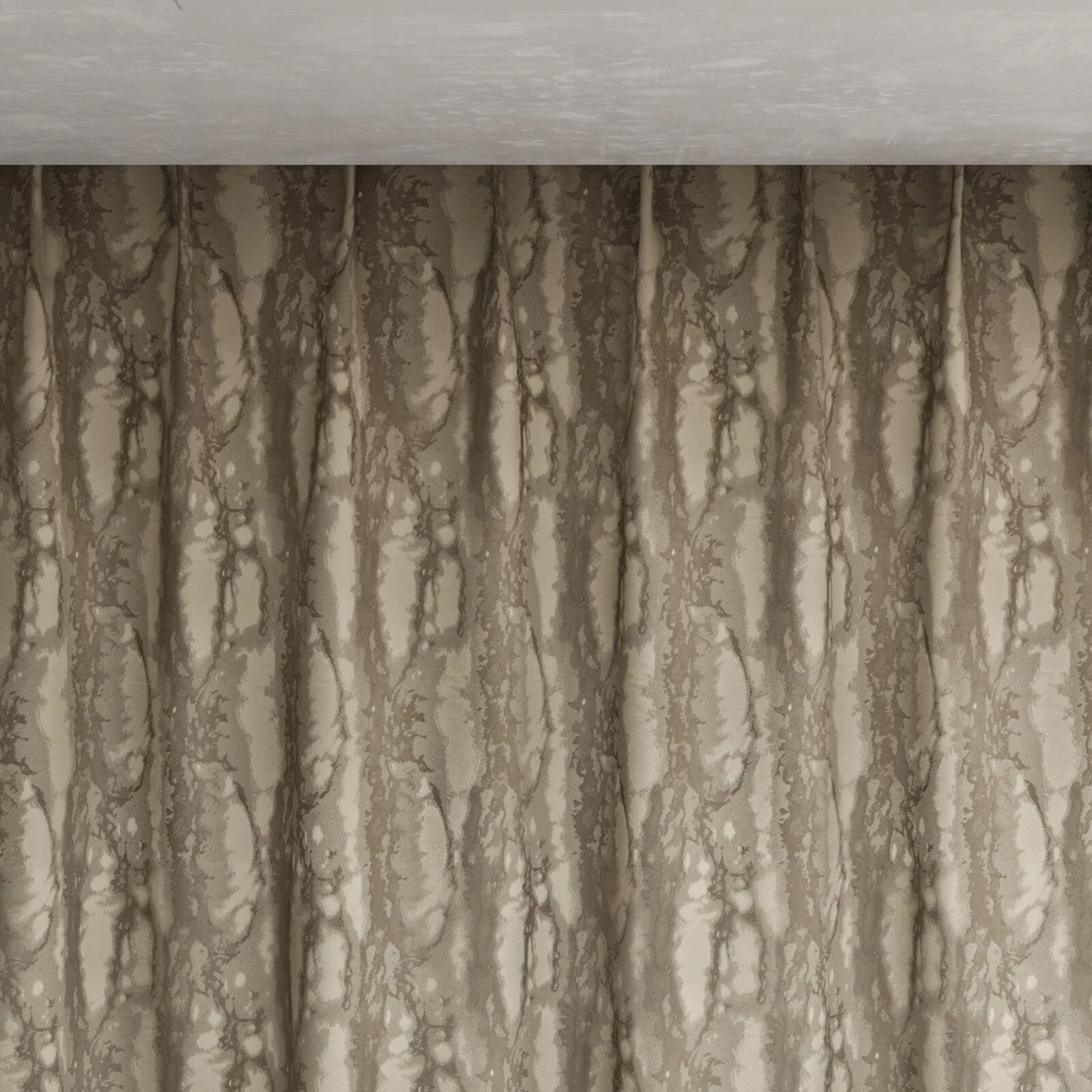 Top view of Anthology Taupe, pinch pleat