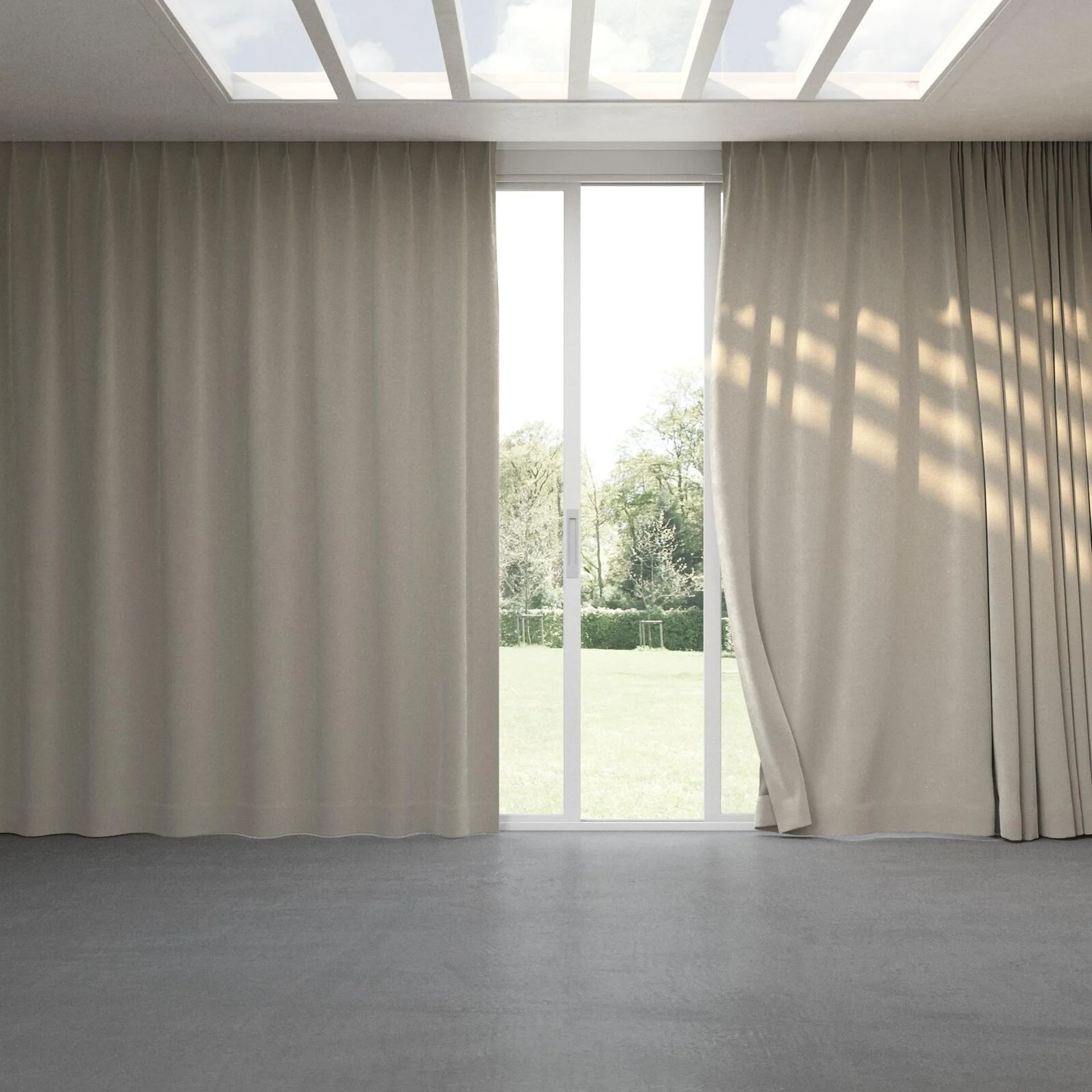 Full view of Verbier Marble, pinch pleat