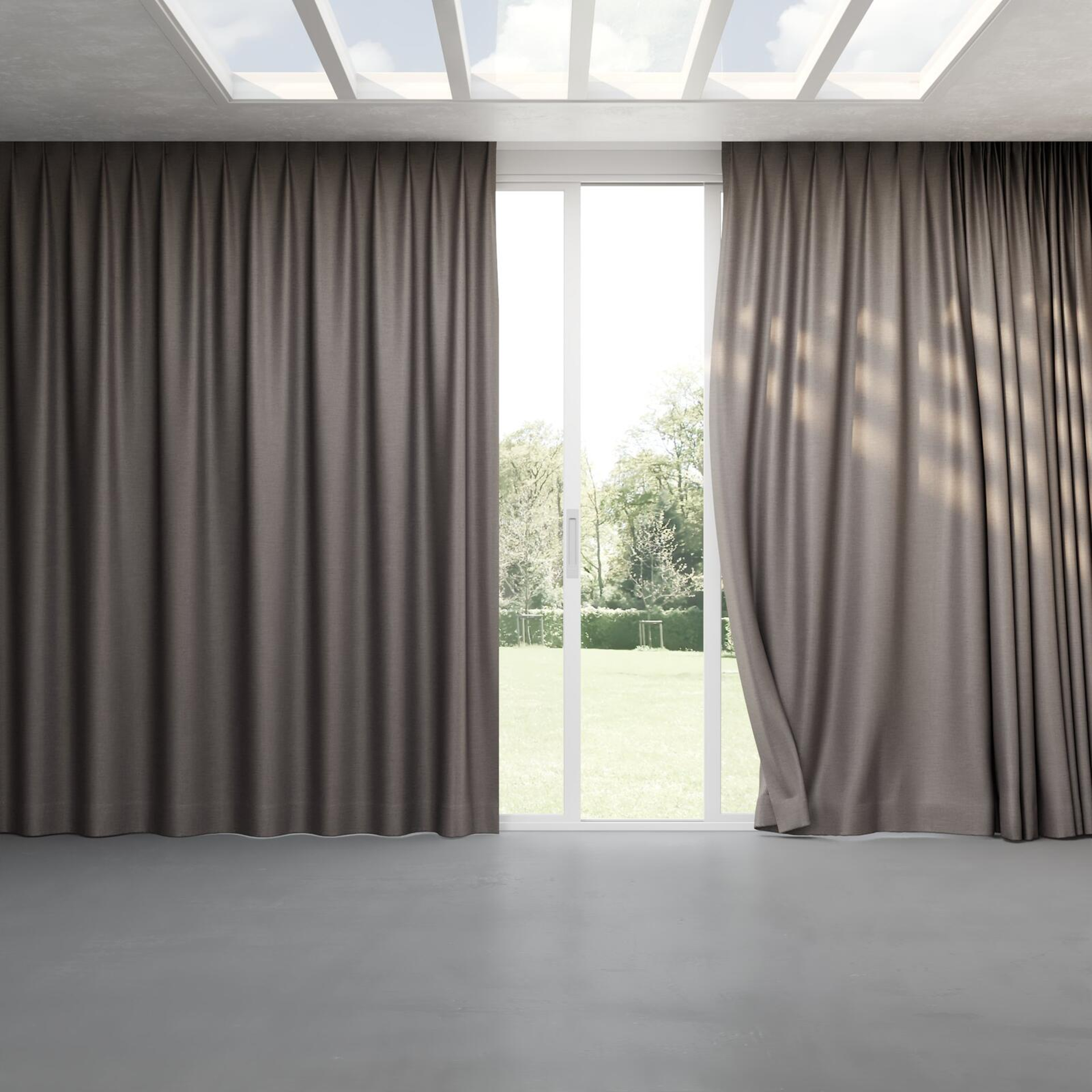 Full view of Tonto Charcoal, pinch pleat