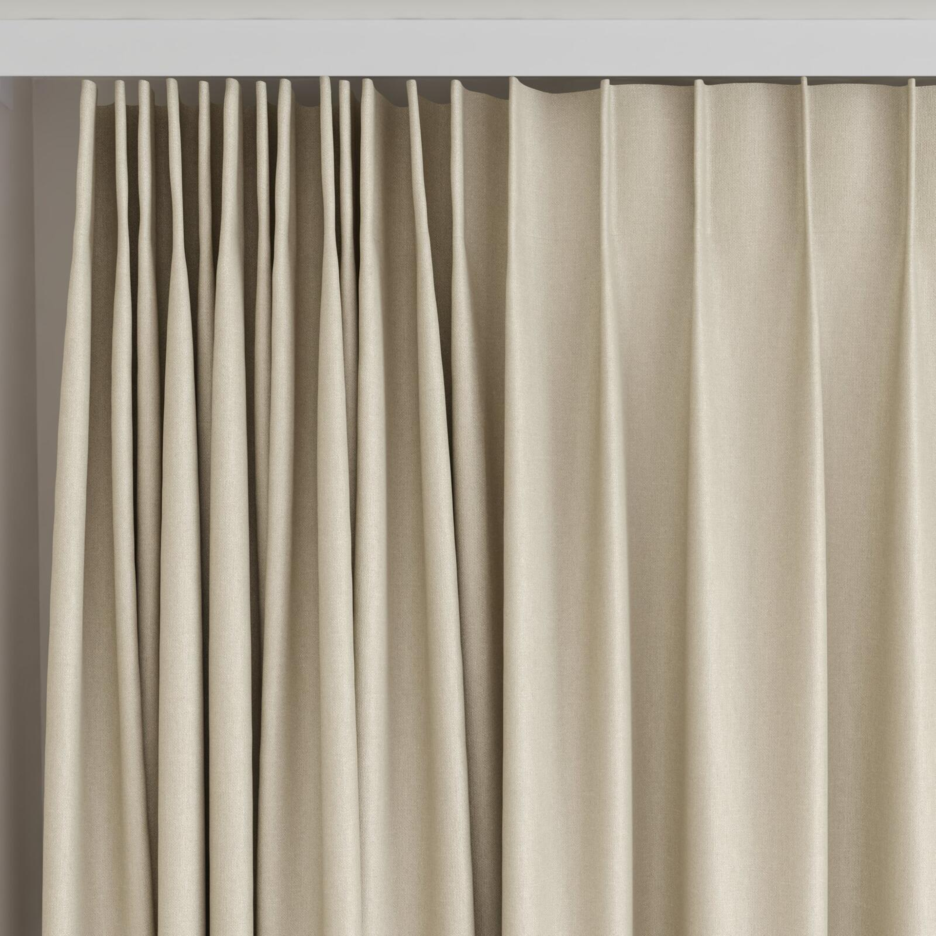 Top view of Kanvas Dune, on curtain rail
