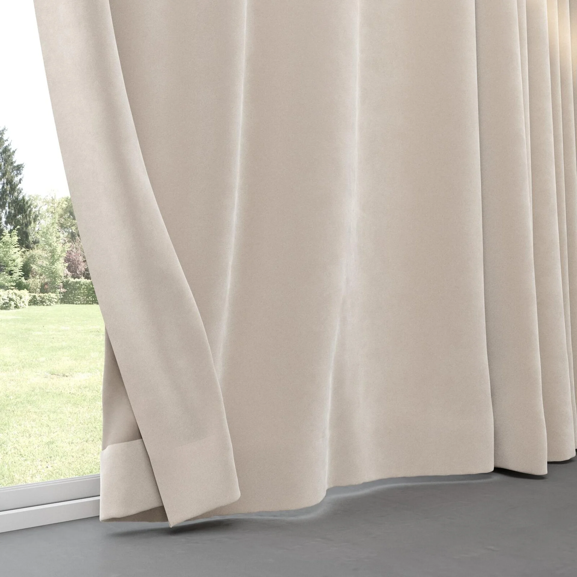 Bottom view of Vienna Moonstone, pinch pleat