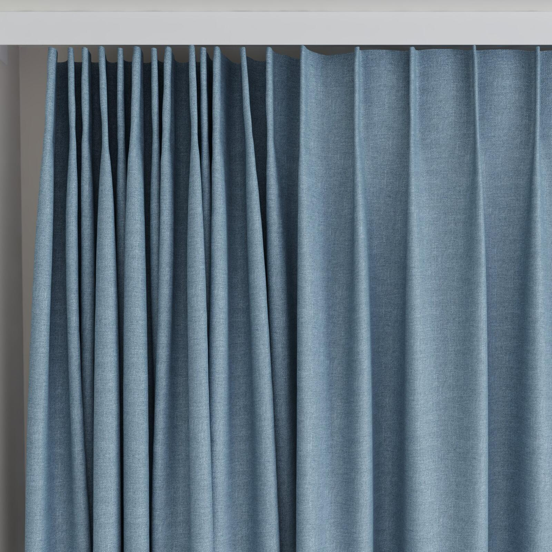 Top view of Casual Scuba, on curtain rail