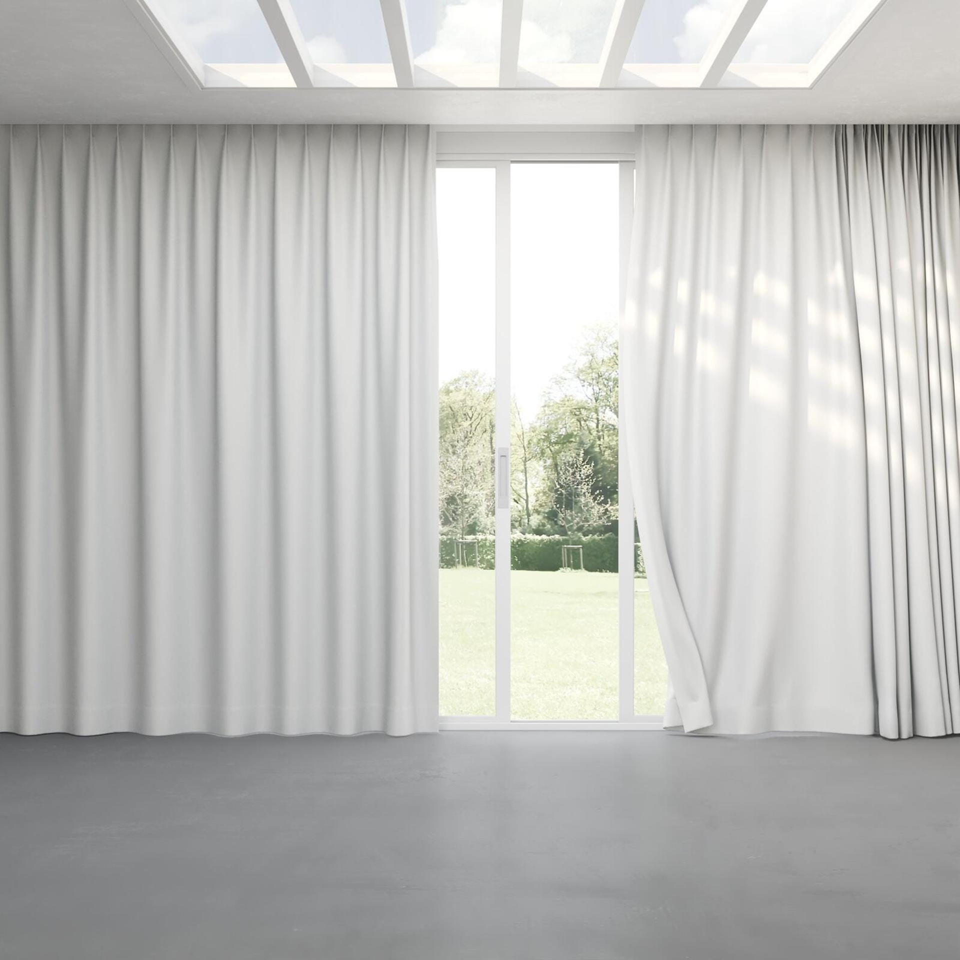 Full view of Hastings Silver, pinch pleat