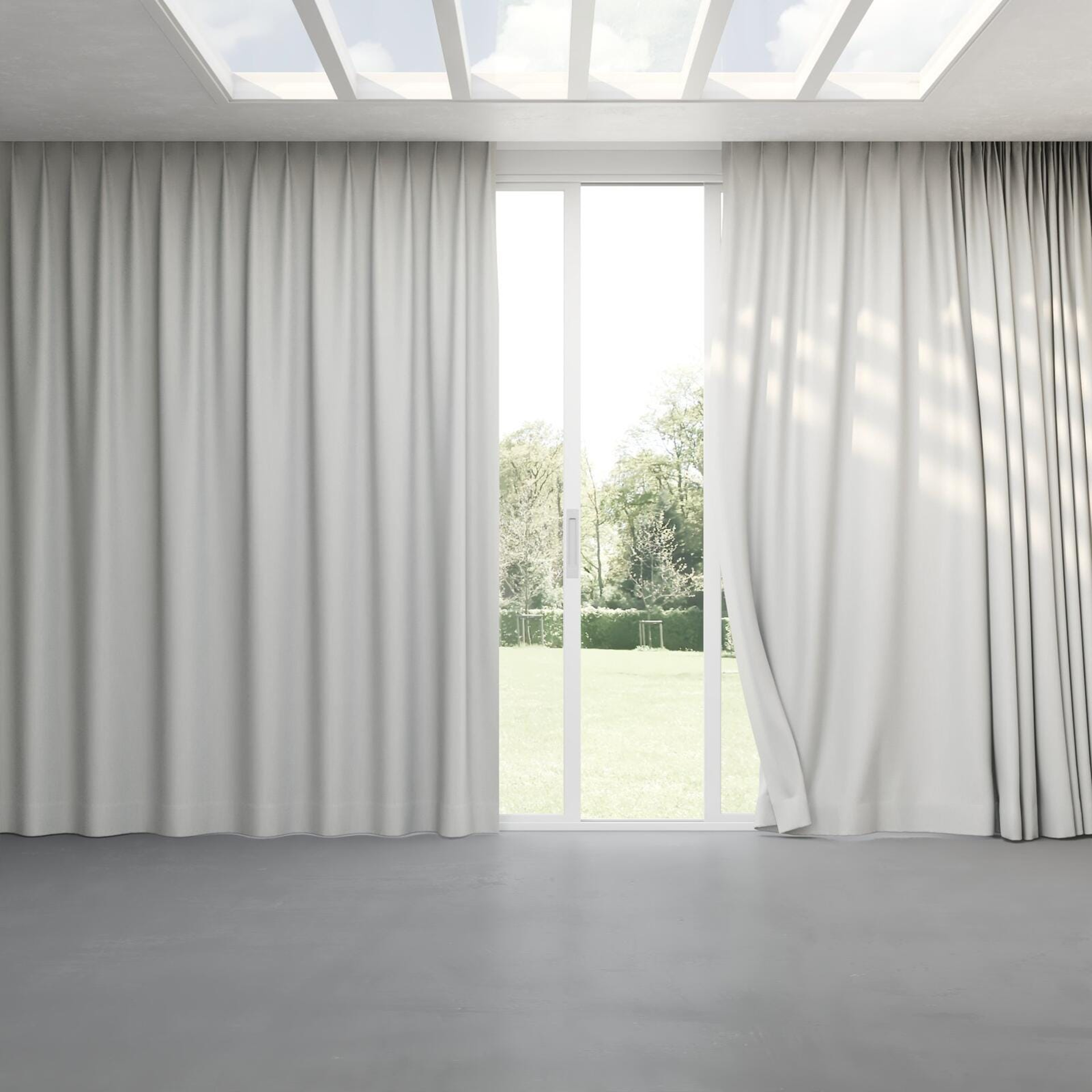Full view of Re-New Platinum, pinch pleat
