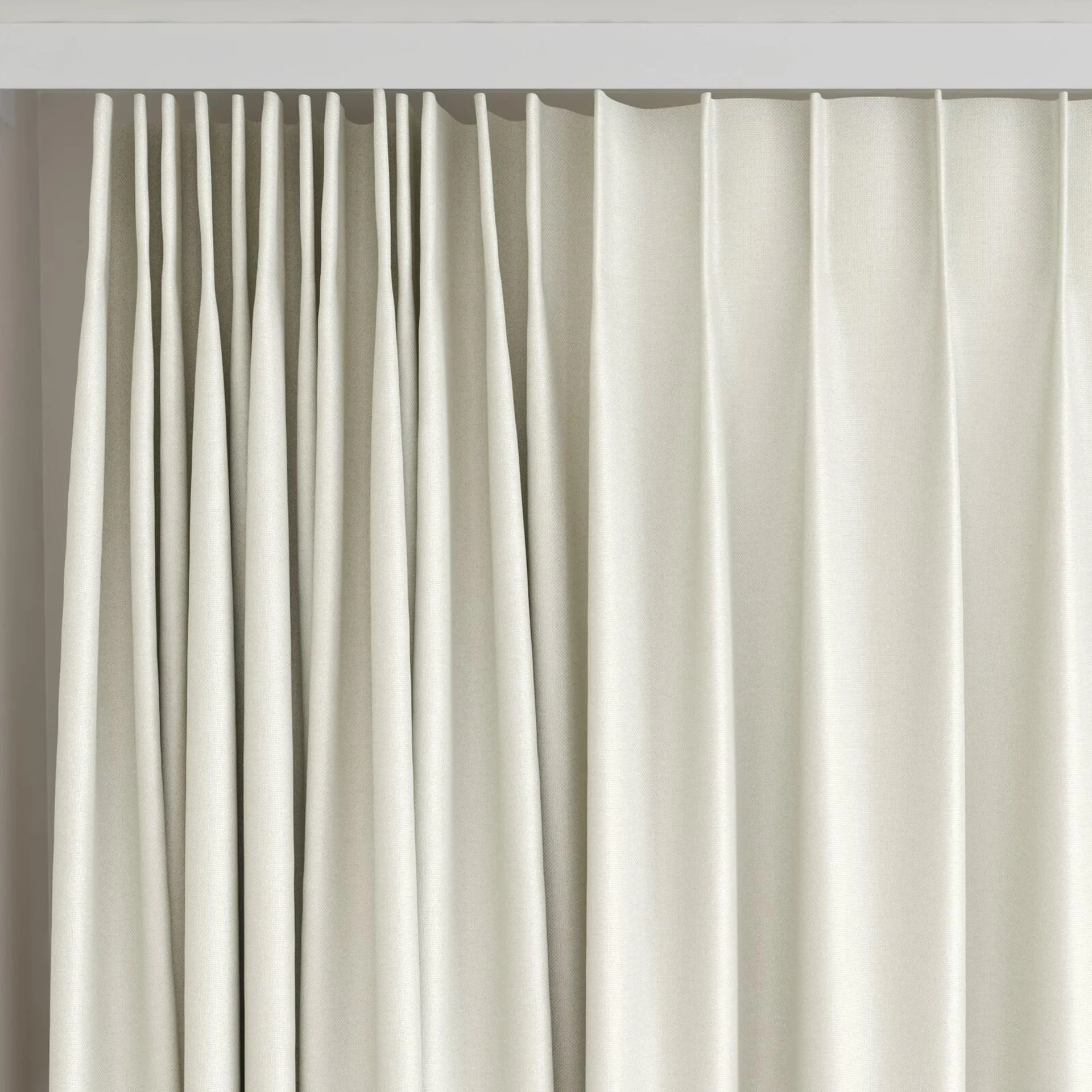Top view of Grove Nougat, on curtain rail