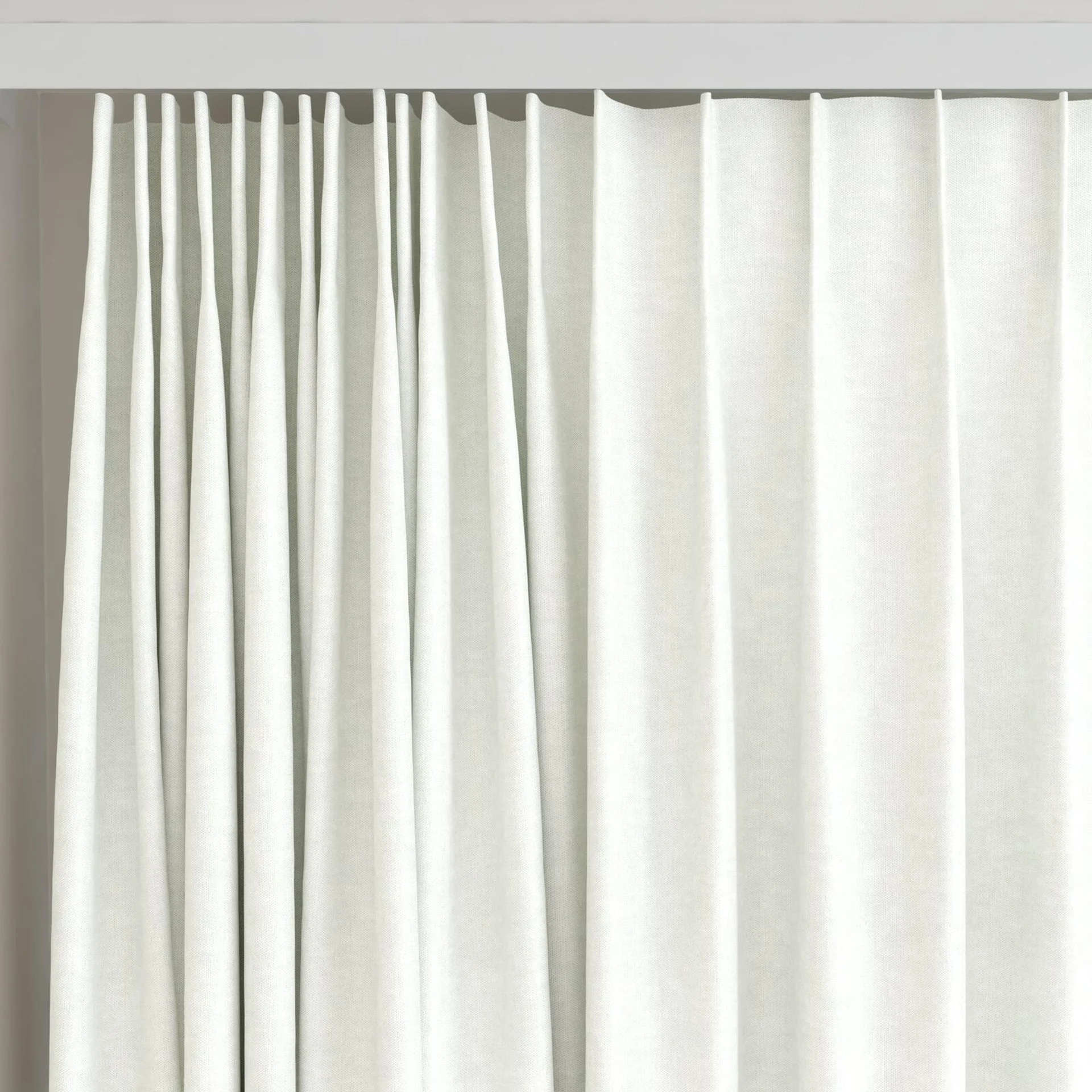 Top view of Goa Silver, on curtain rail