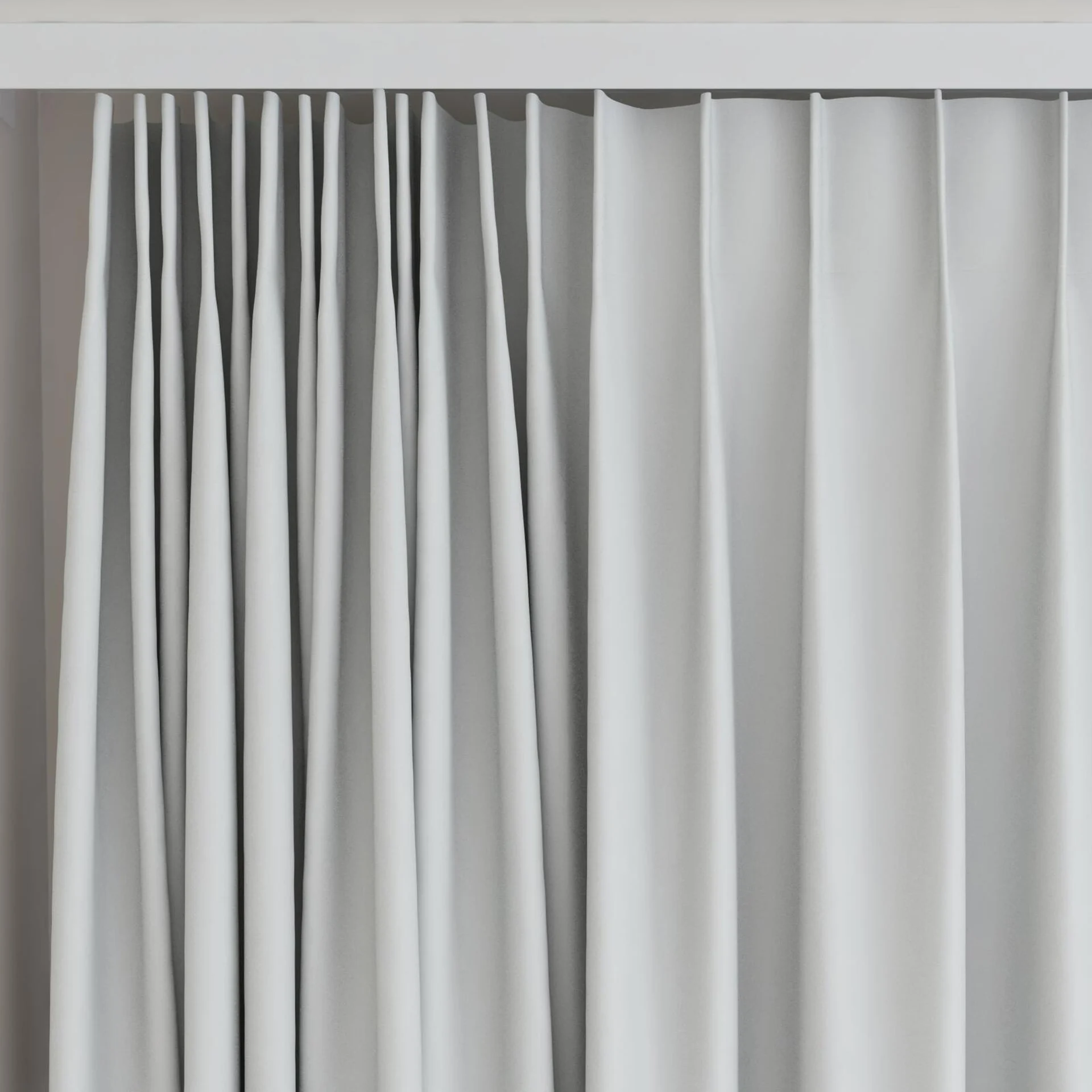 Top view of Quantum FR Mineral, on curtain rail