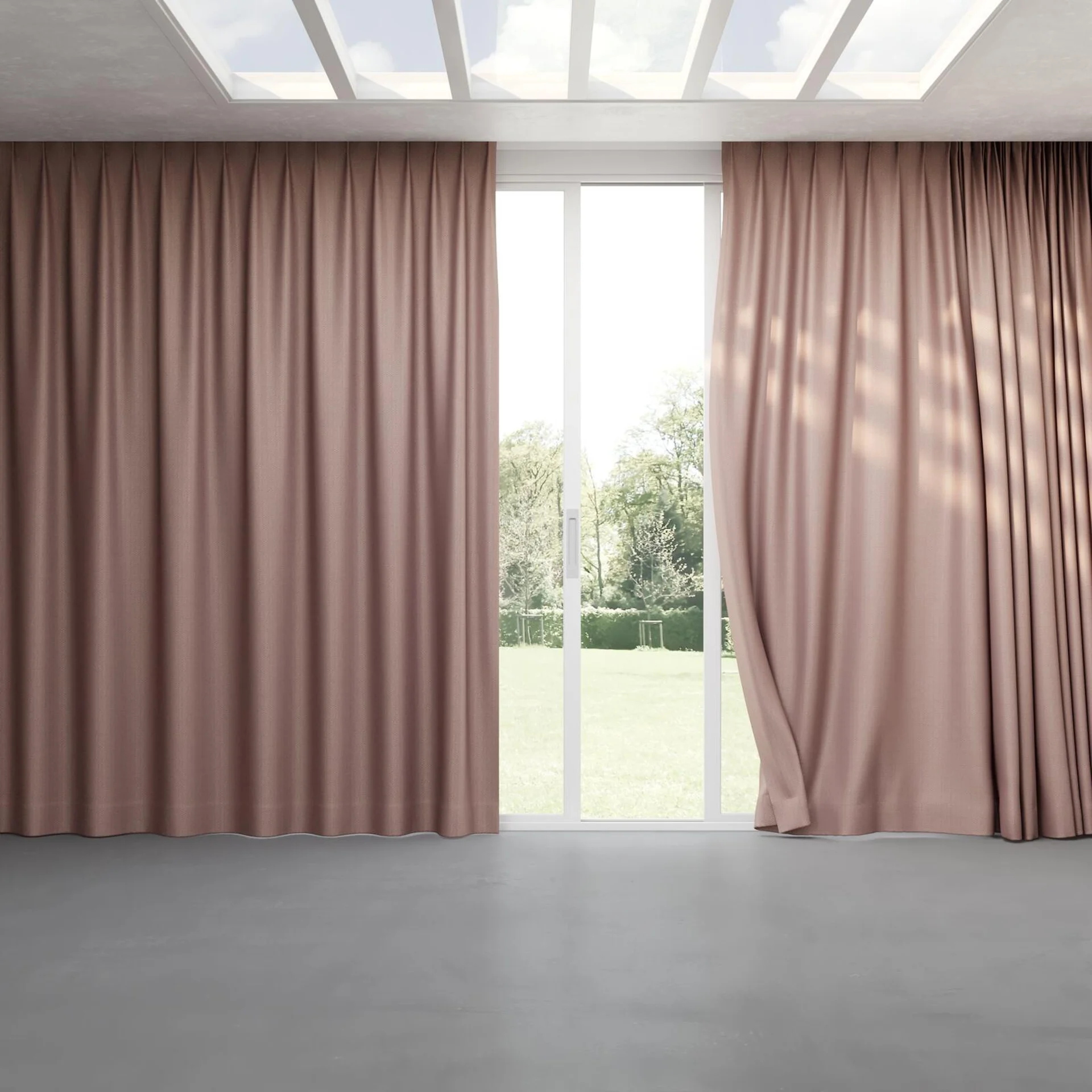 Full view of Iconji Peony, pinch pleat