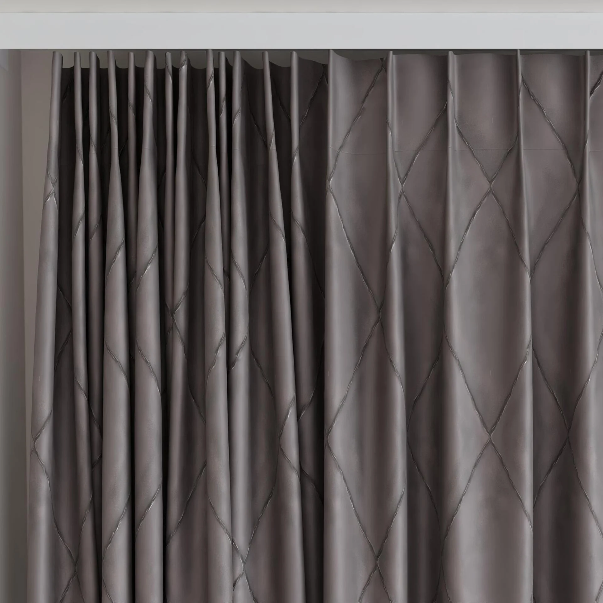 Top view of Deity Quartz, on curtain rail
