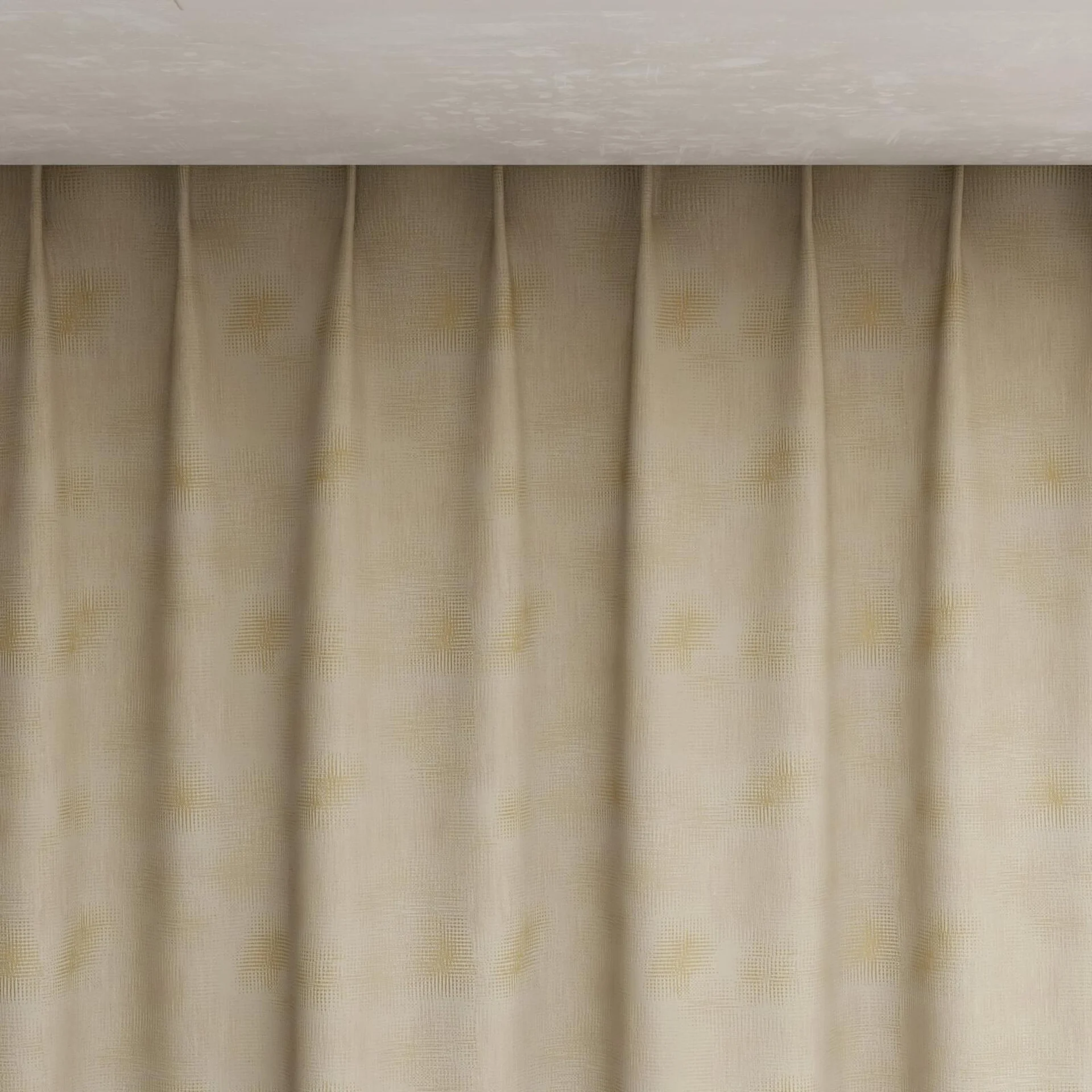 Top view of Juniper Sesame, pinch pleat