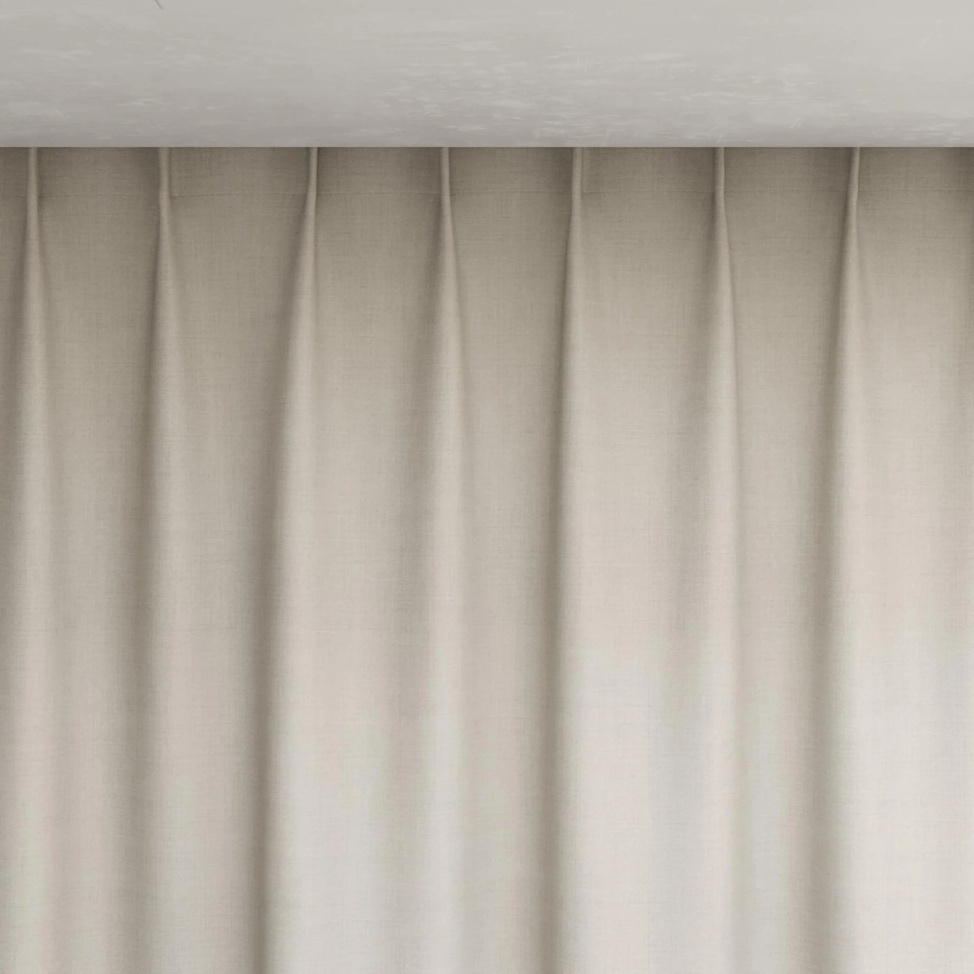 Top view of Loci Dim Out Ecru, pinch pleat