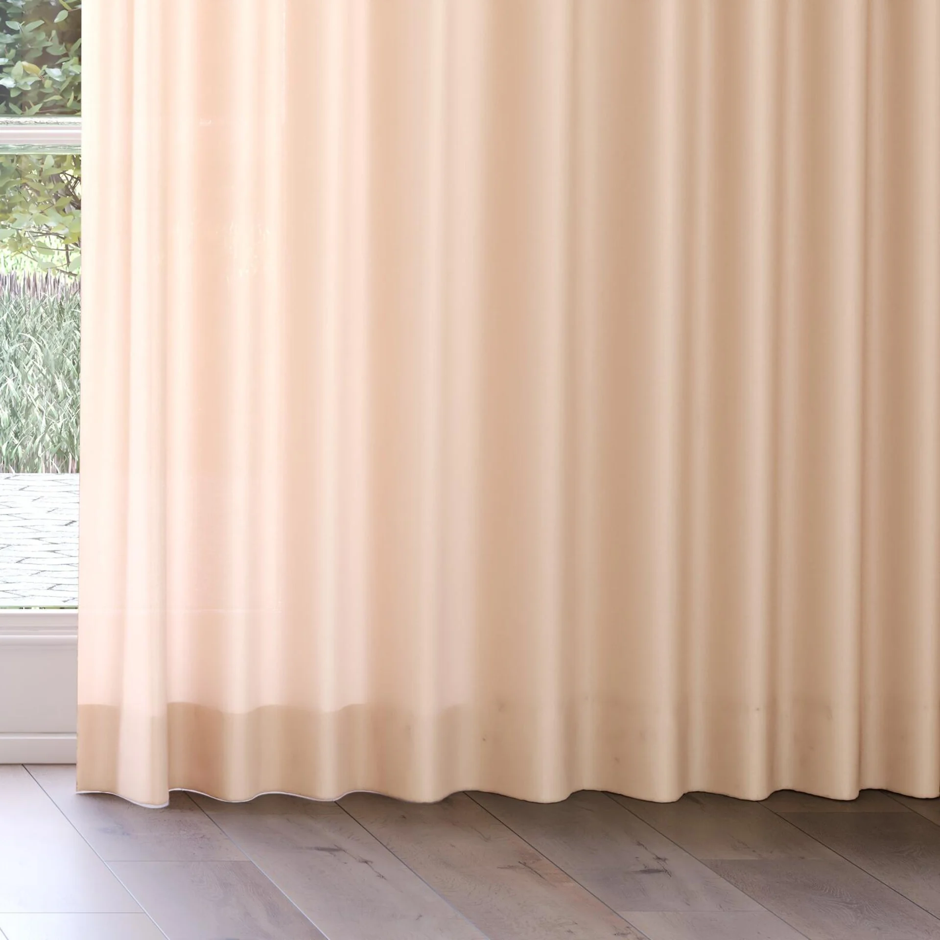Bottom view of Kite Bellini, on curtain rail