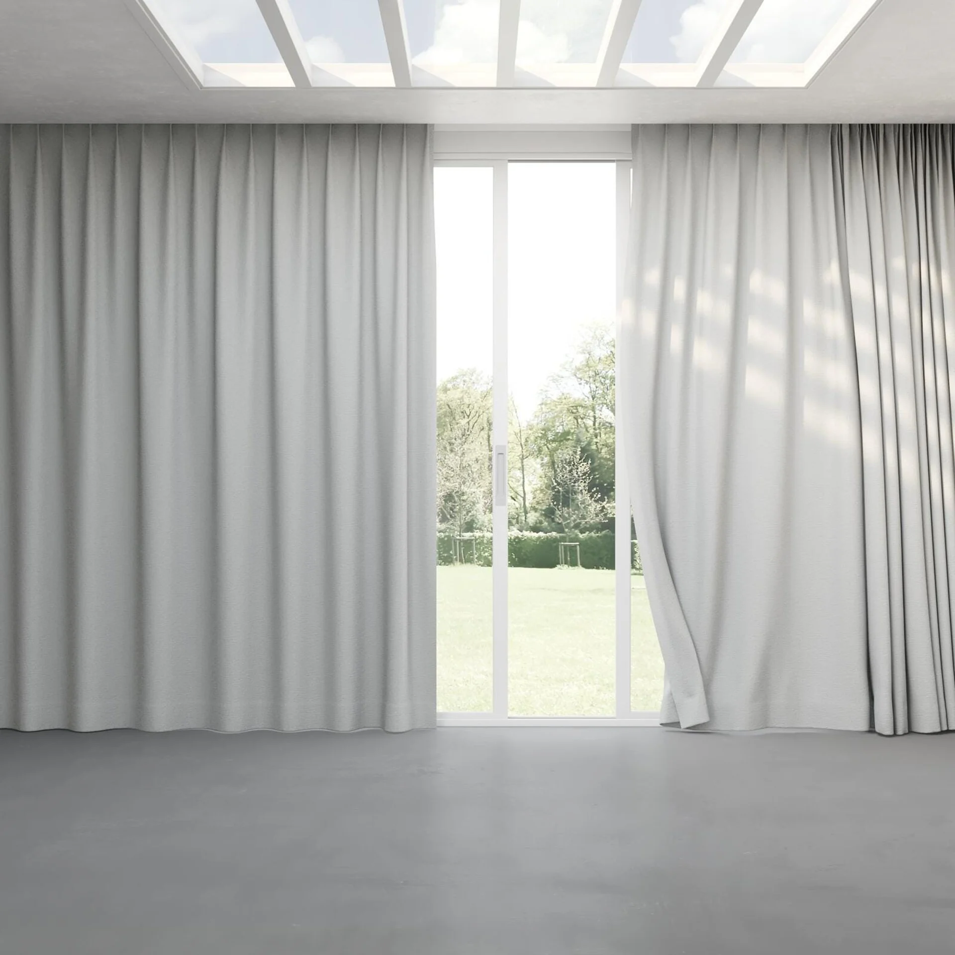 Full view of Obi Stonewash Cloud, pinch pleat