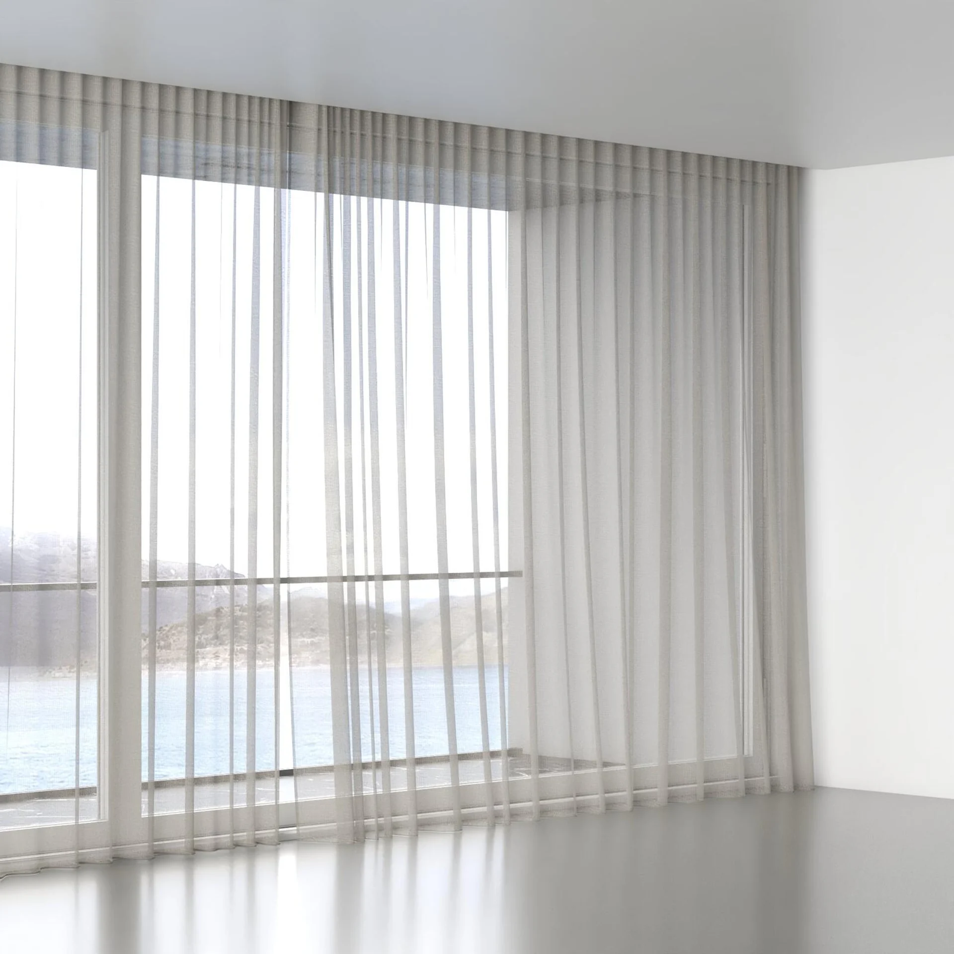Full view of Radiant Sand, wave pleat