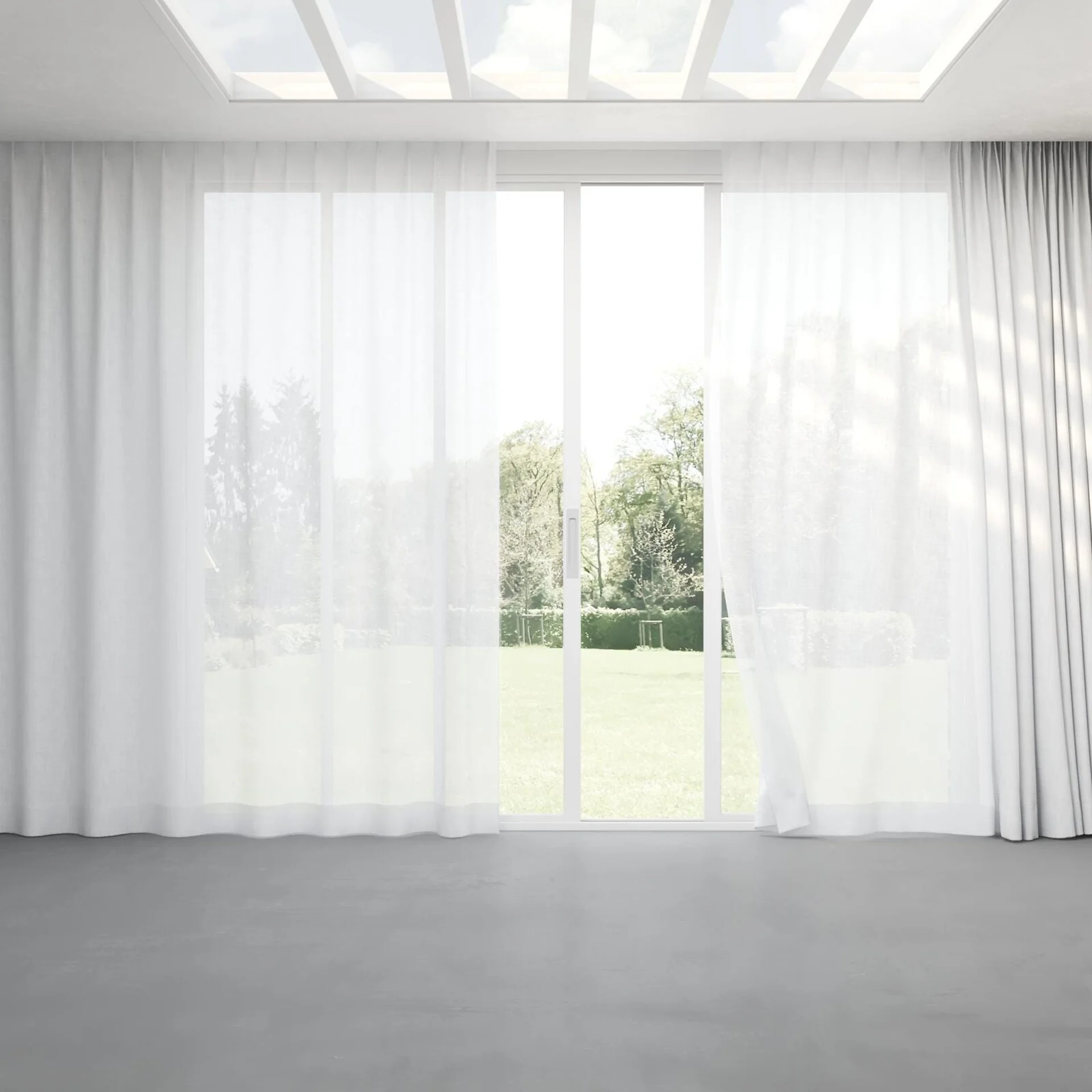 Full view of Release Ivory, pinch pleat