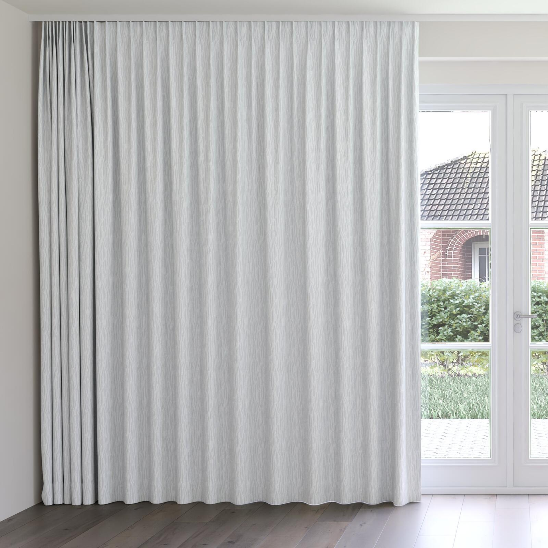 Front view of Sandrift Ice, on curtain rail