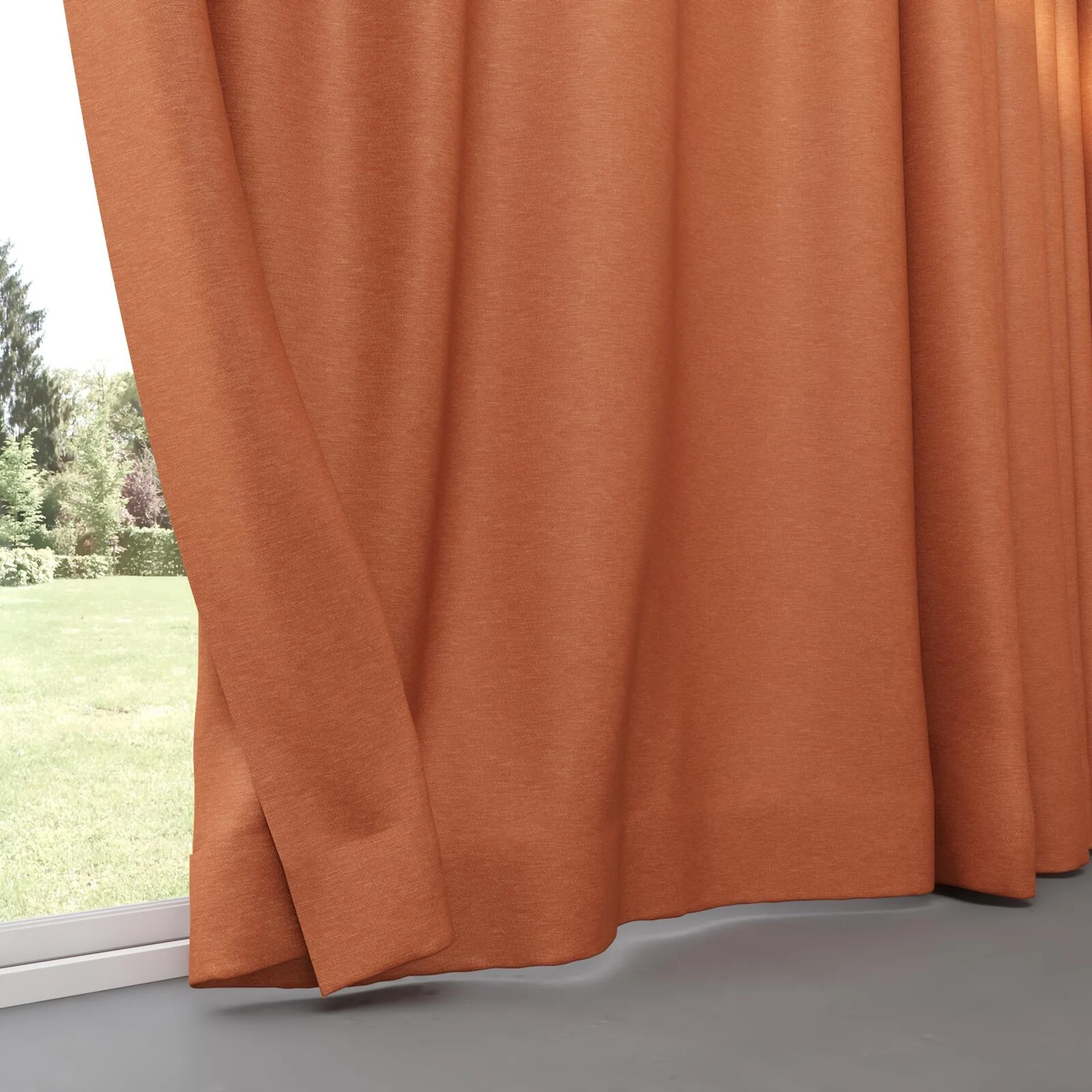 Bottom view of Colourwash Eco Terra, pinch pleat
