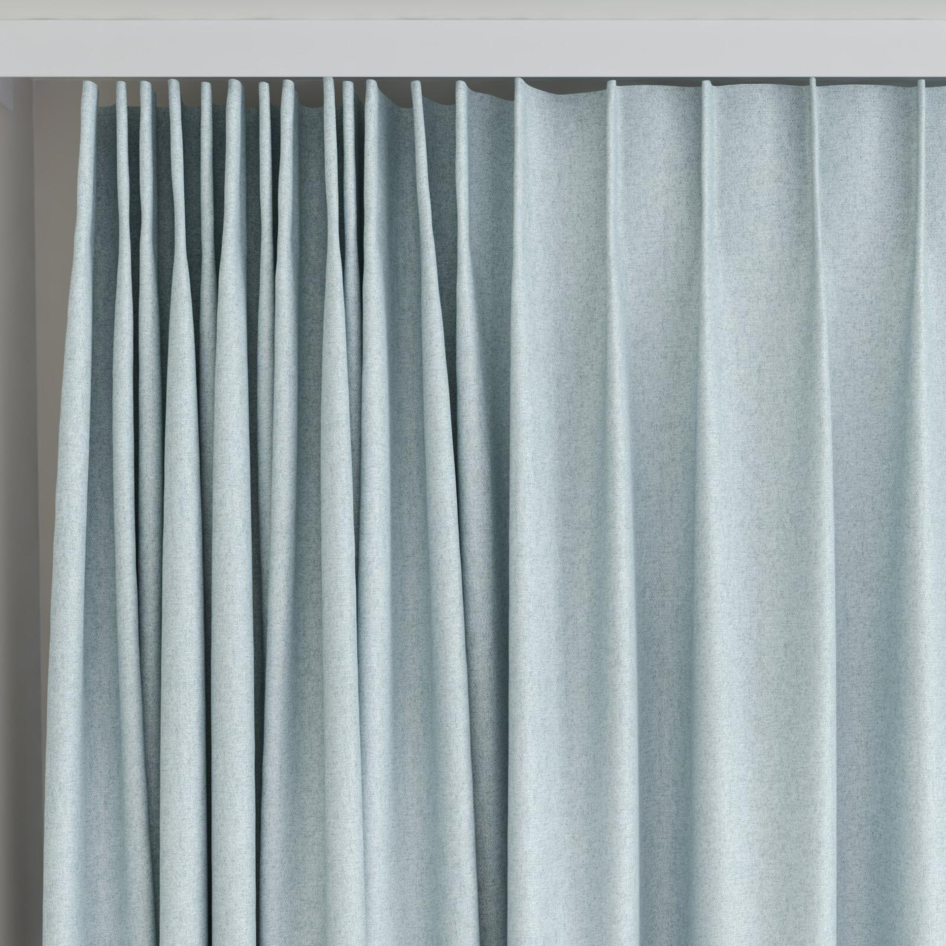 Top view of Liberate Aqua, on curtain rail
