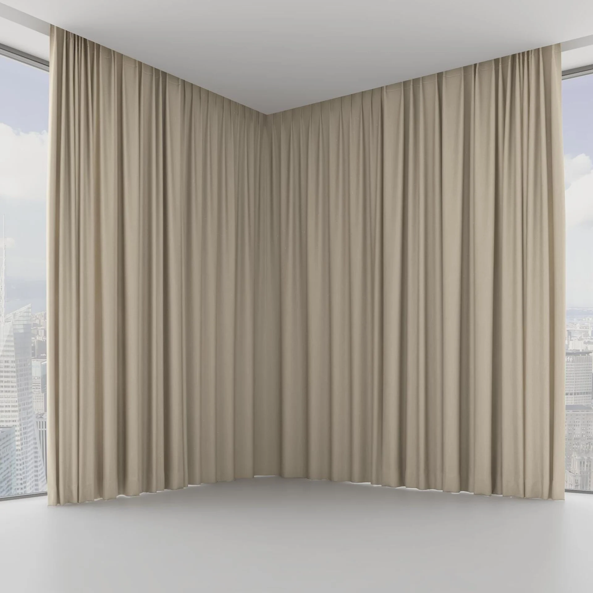 Front view of Excel Flax, on hidden rail